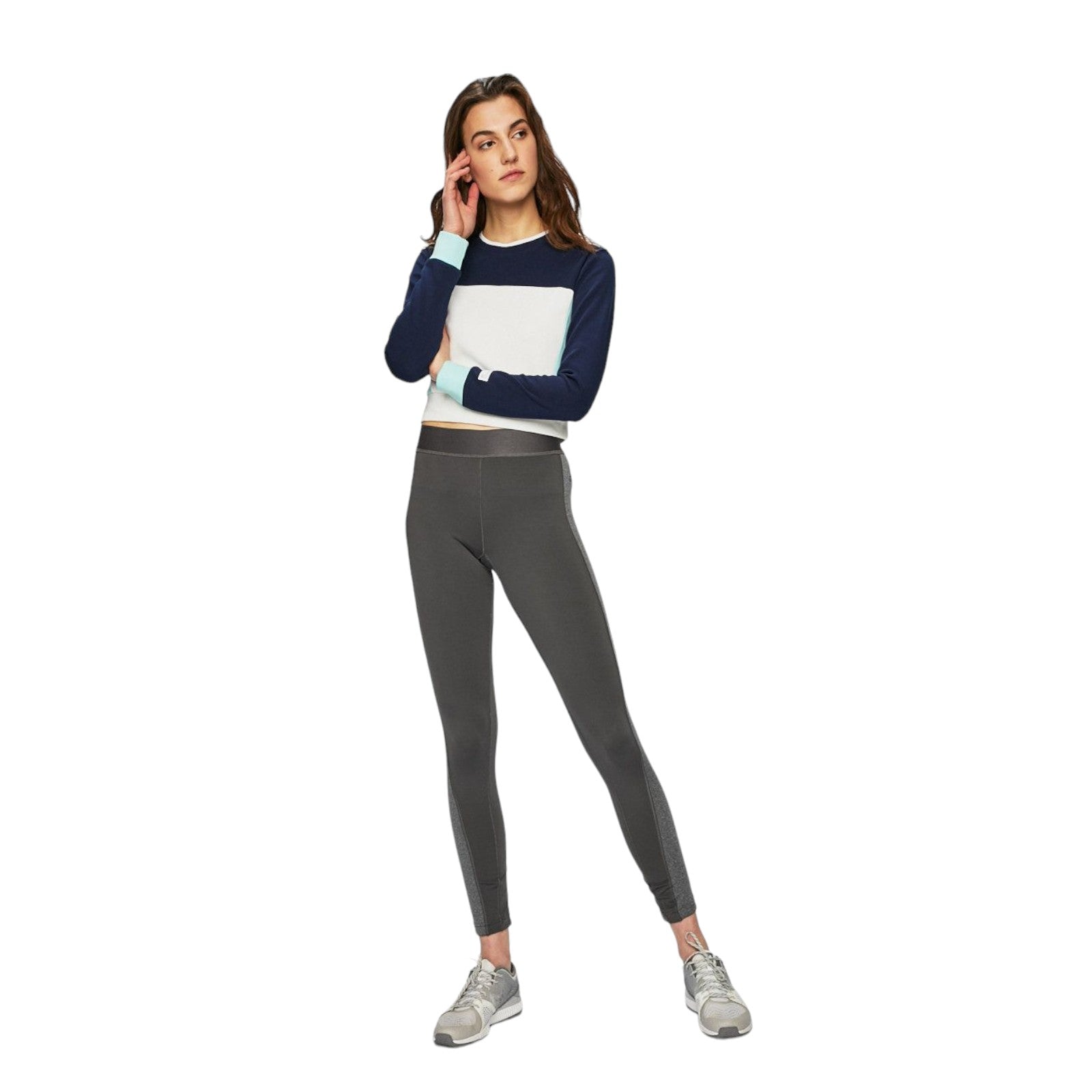 New Balance Womens Athletics Crop Sweat - Navy