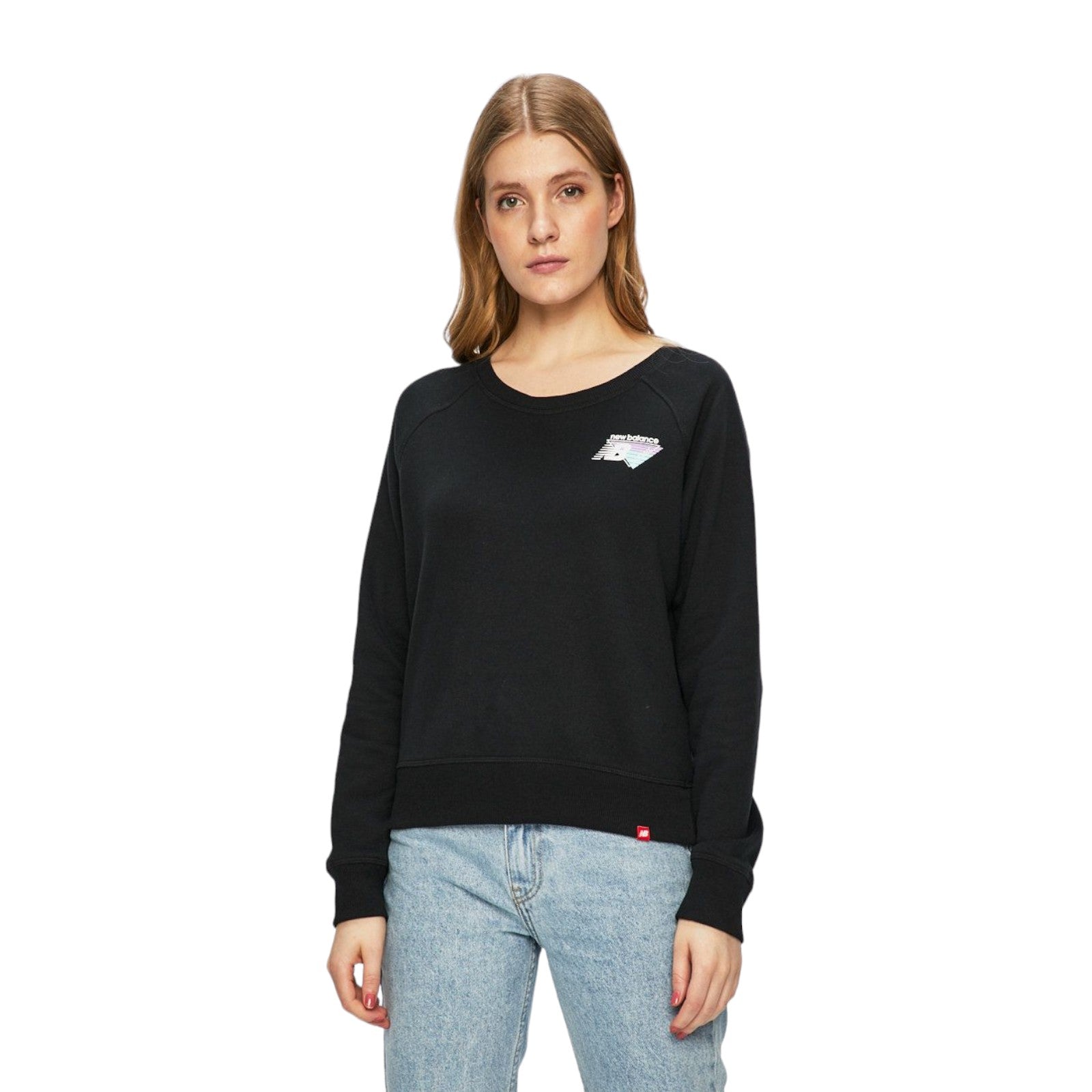 New Balance Womens Essentials 90s Crewneck Sweatshirt - Black