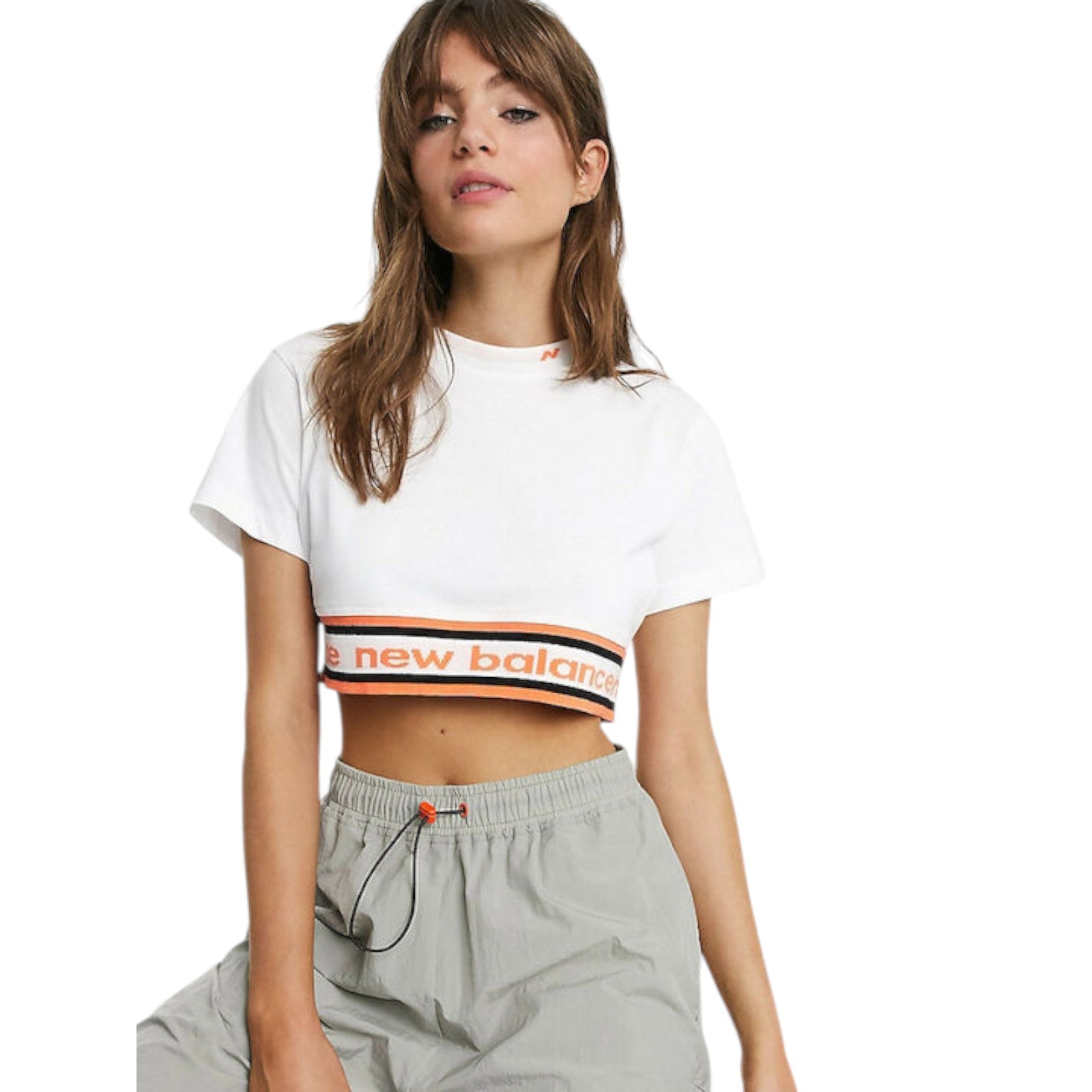 New Balance Womens Crop Top - White