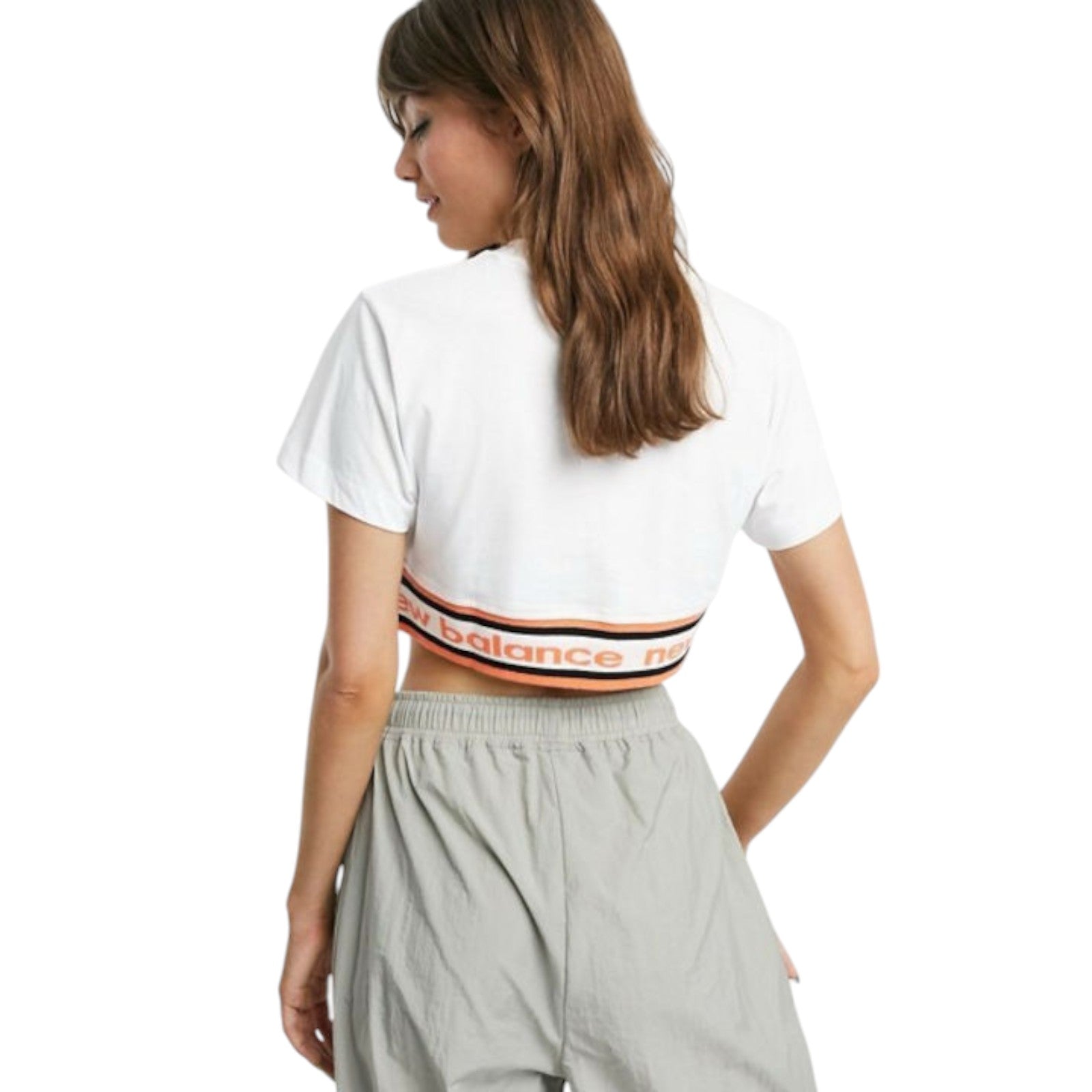 New Balance Womens Crop Top - White