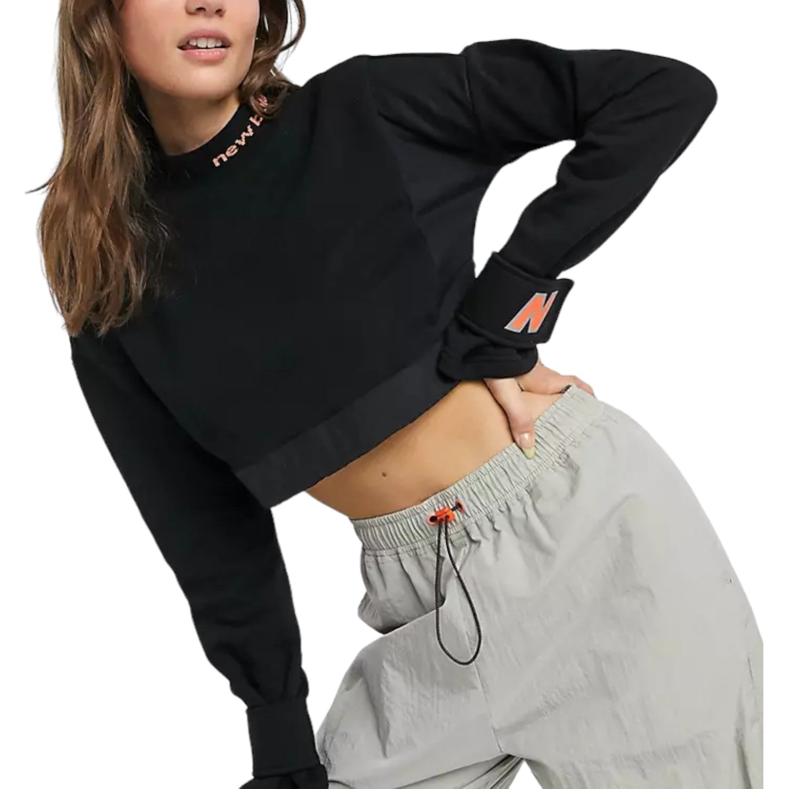 New Balance Womens Crew Neck Sweatshirt - Black