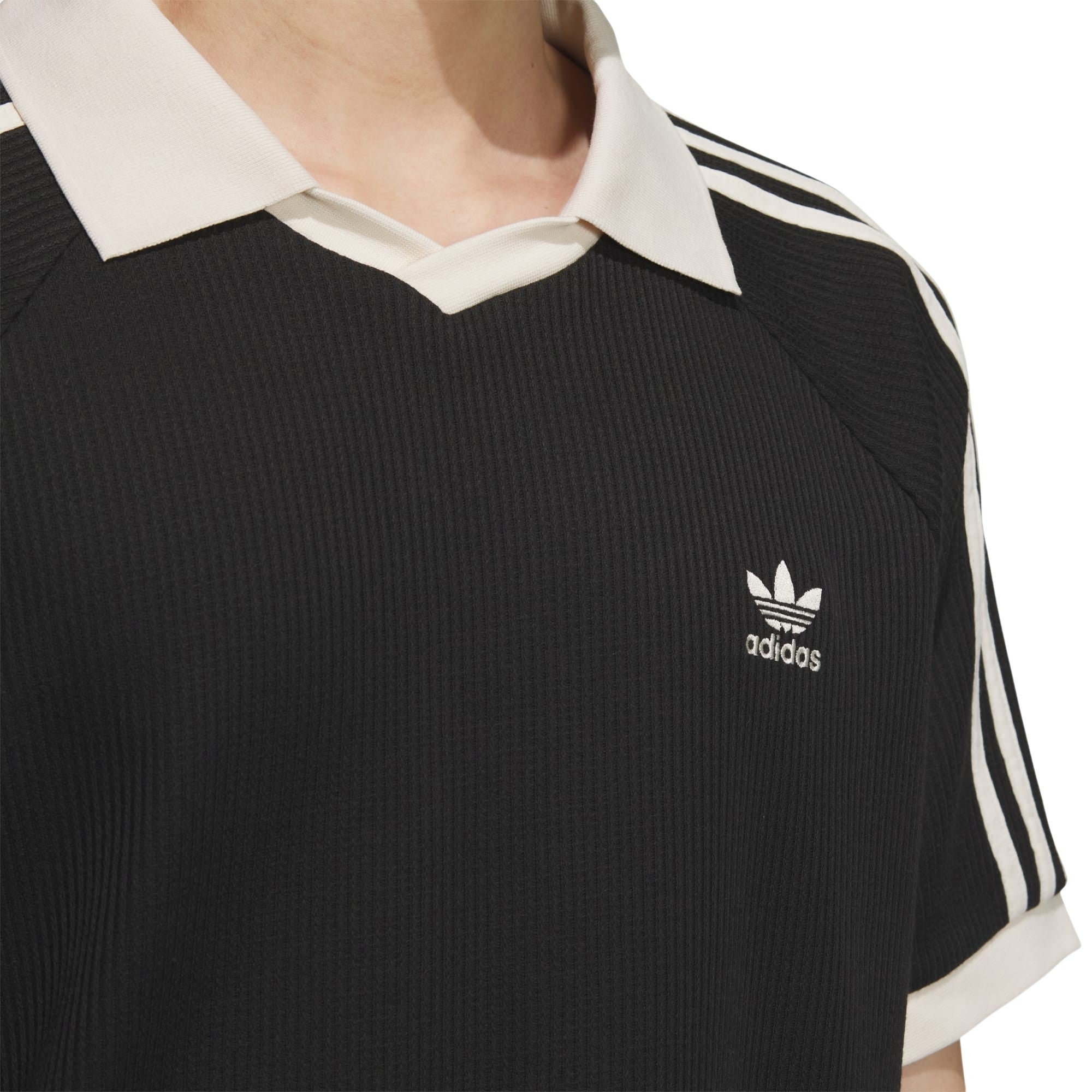 adidas Originals Waffle SS Polo Shirt - Black