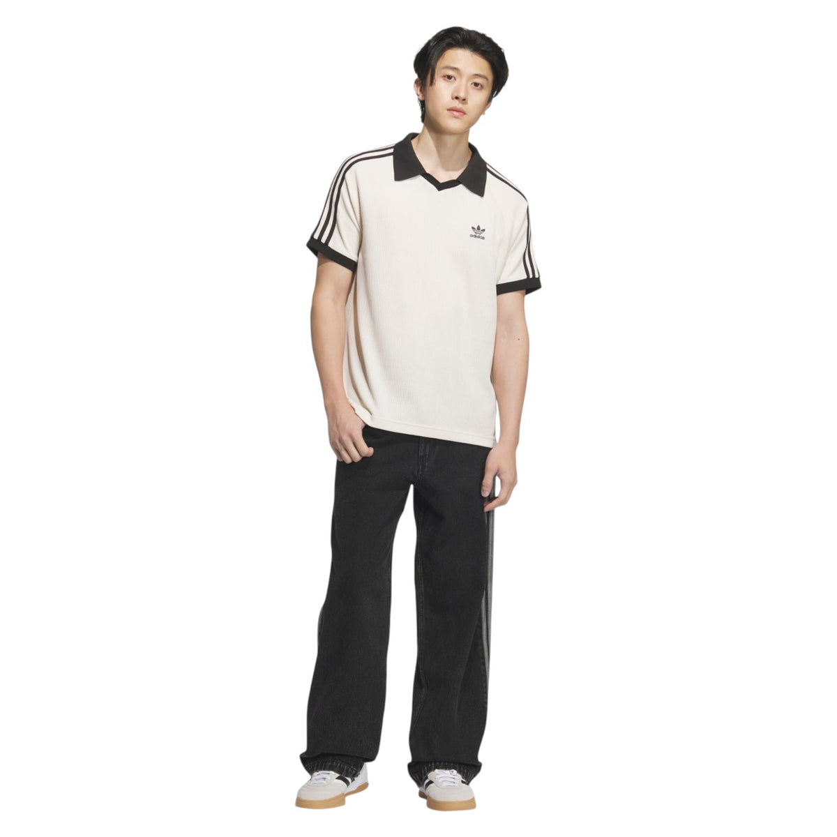adidas Originals Waffle Short Sleeve Polo Shirt - White