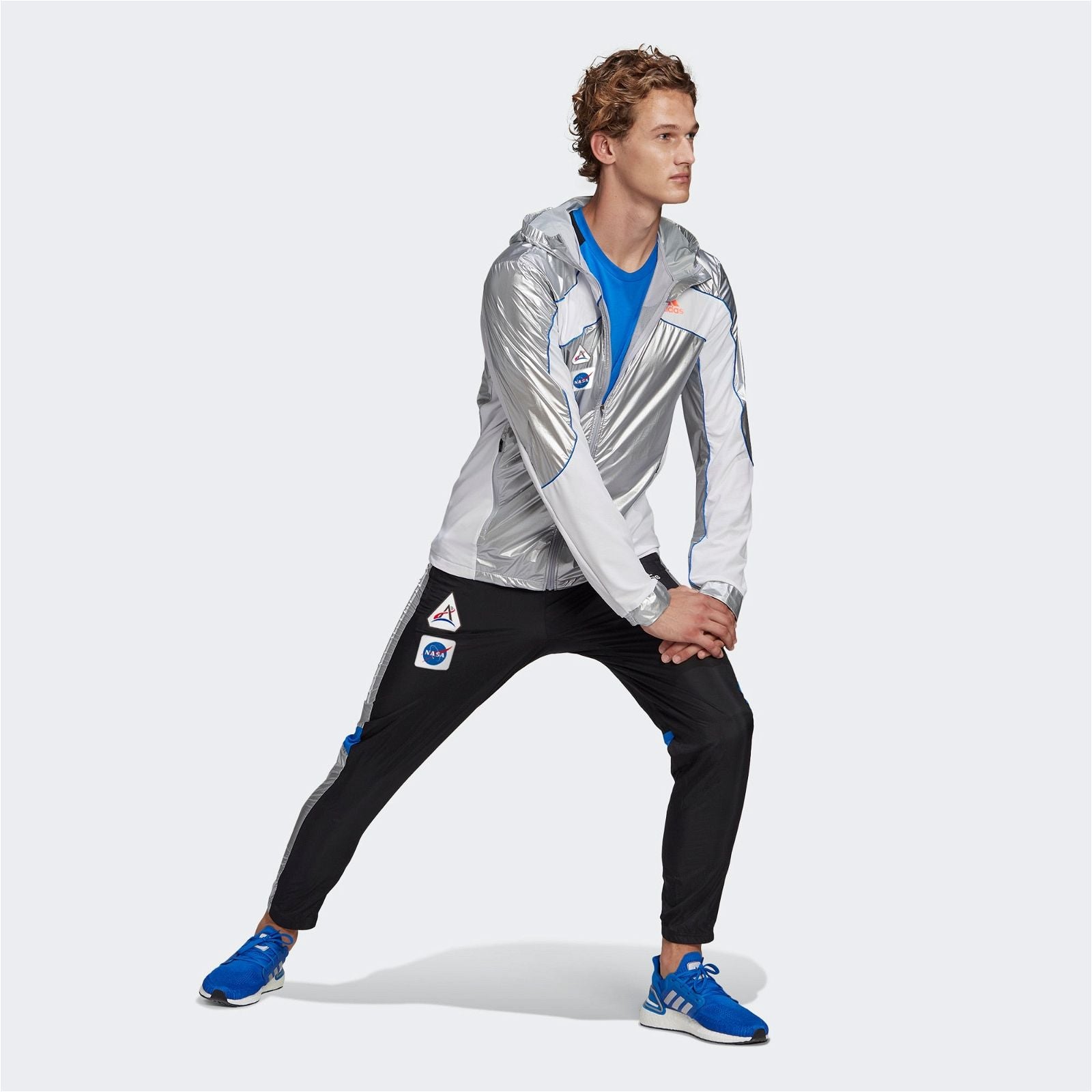adidas Marathon NASA Space Race Jacket - Matte Silver / White - ViaductClothing - -