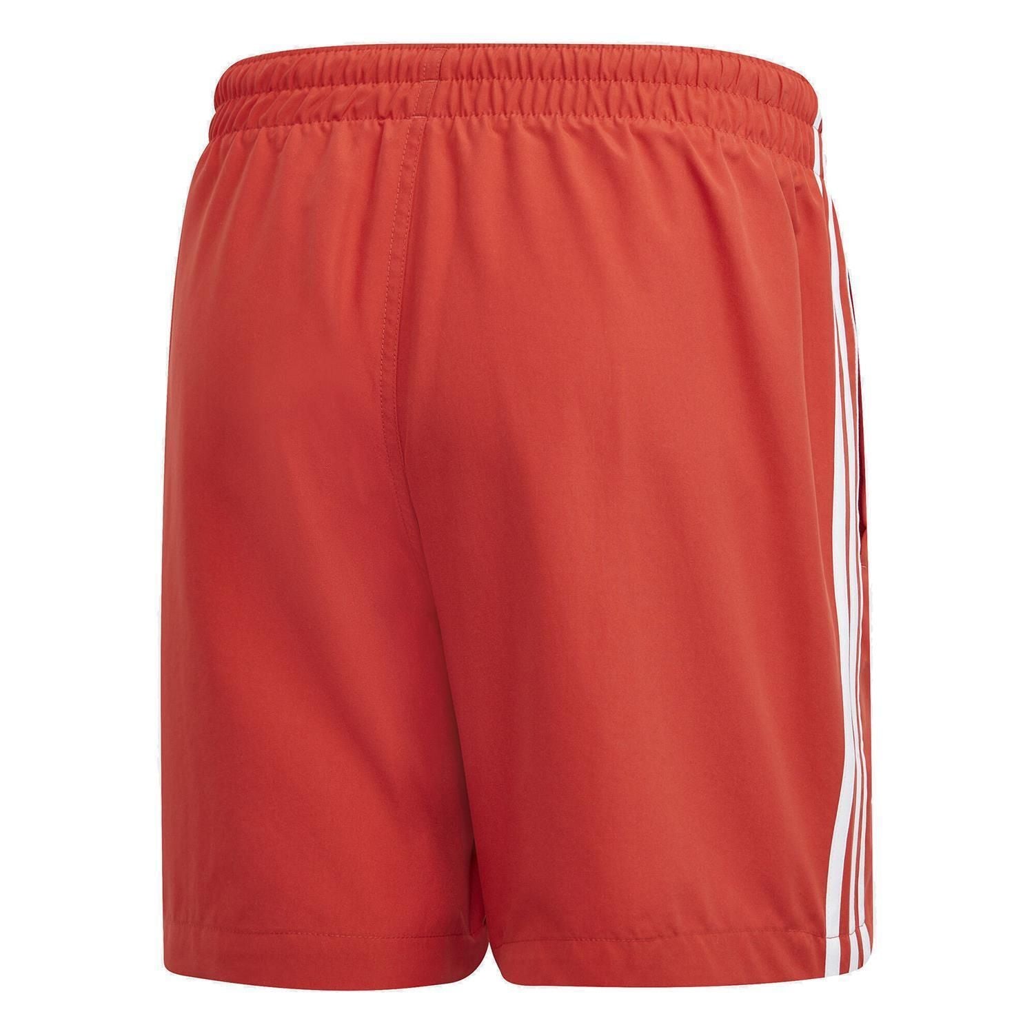 adidas Originals 3 Stripes Swim Shorts - Red/White - ViaductClothing - -