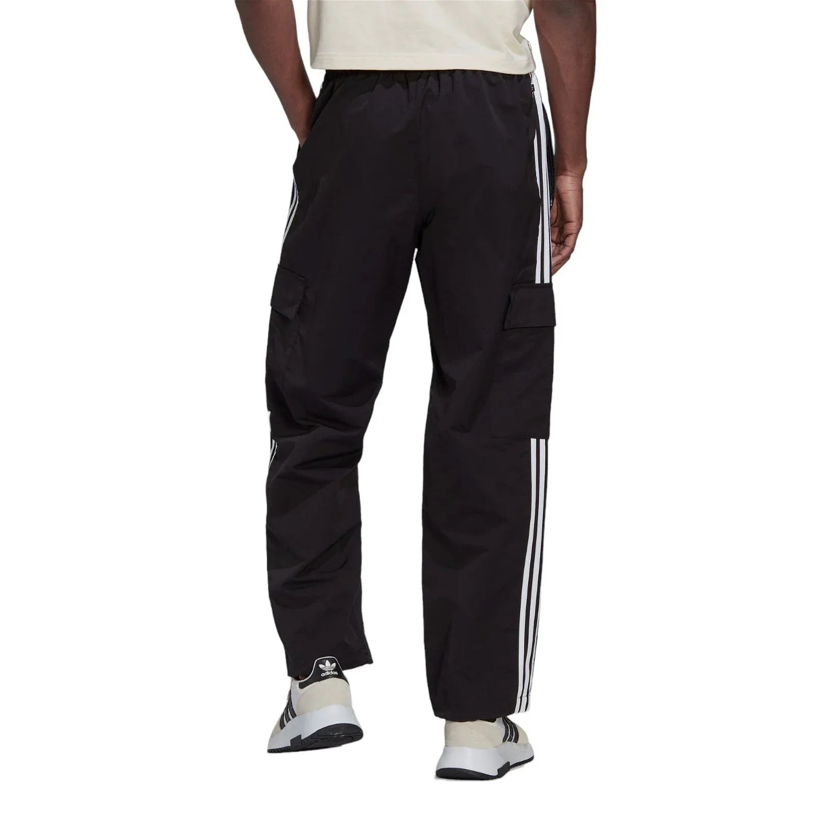 adidas Originals Adicolor 3-Stripes Cargo Pants - Black / White - ViaductClothing
