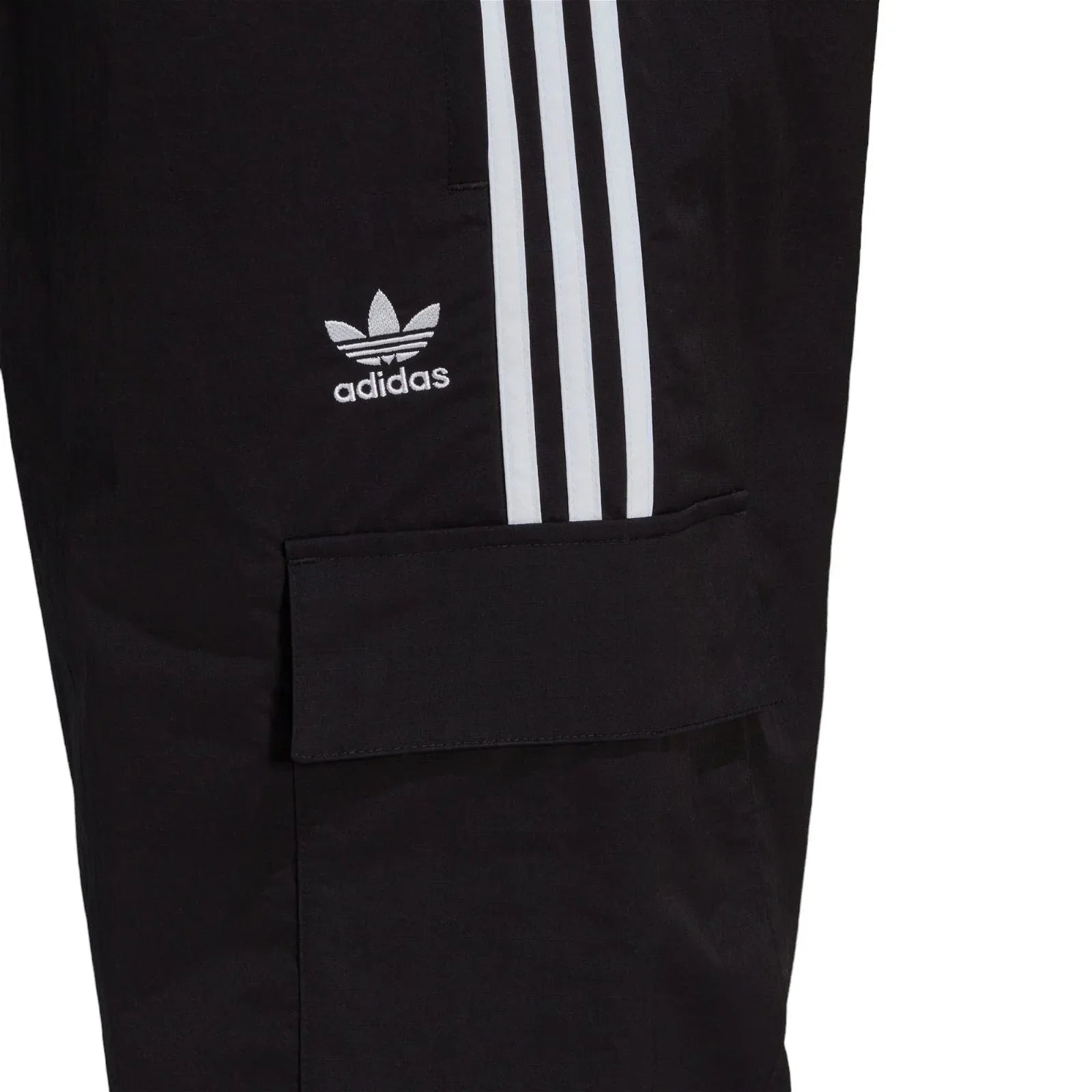 adidas Originals Adicolor 3-Stripes Cargo Pants - Black / White - ViaductClothing