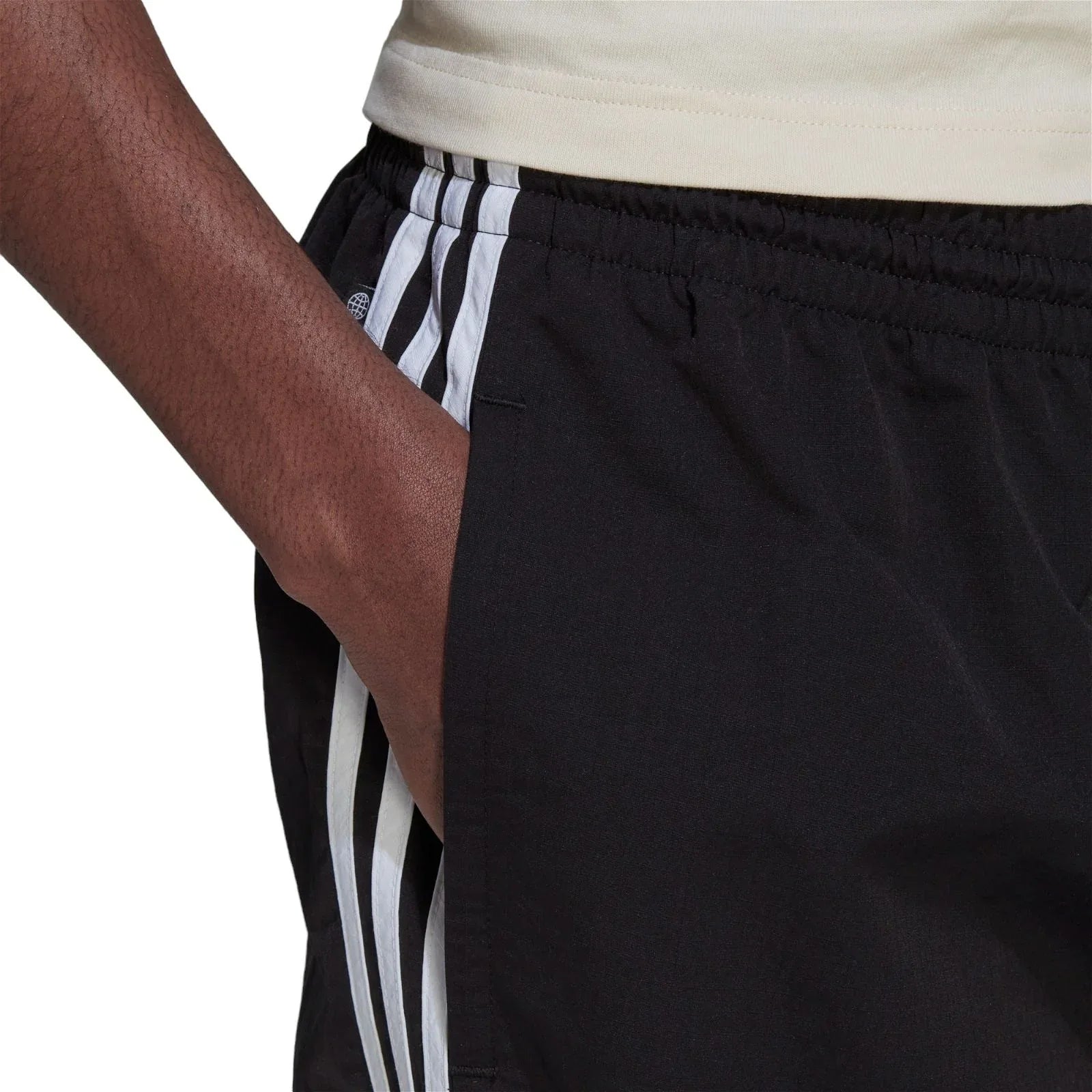 adidas Originals Adicolor 3-Stripes Cargo Pants - Black / White - ViaductClothing