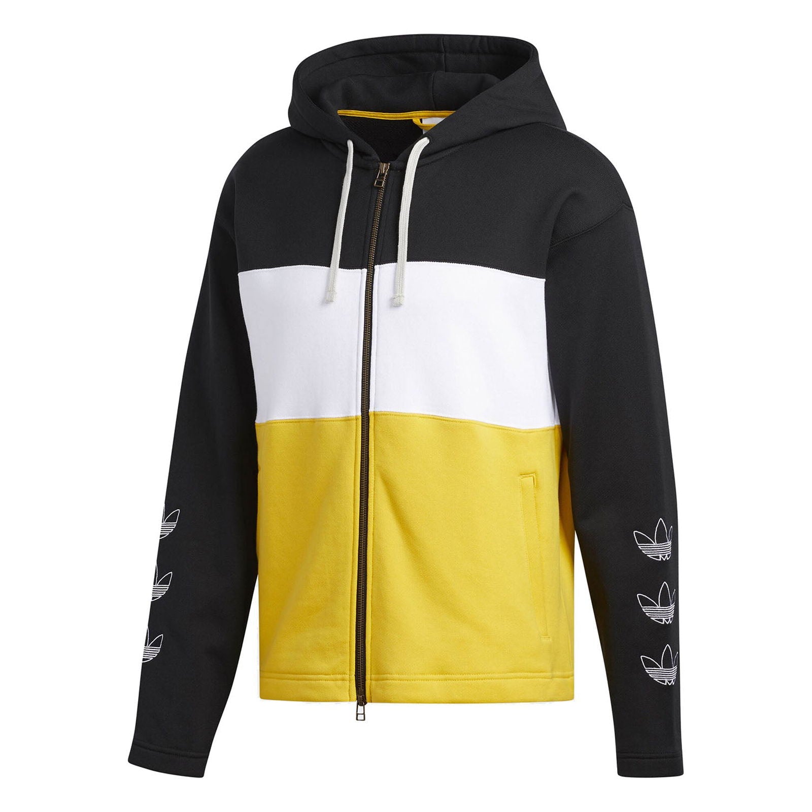 adidas Originals Full Zip Hoodie - Black/White - ViaductClothing - -