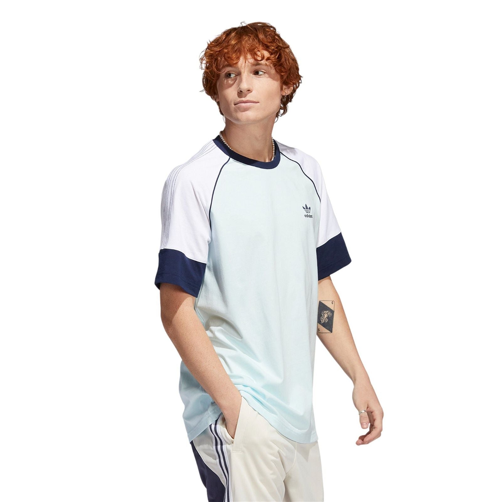 adidas Originals SST Superstar T-Shirt - Almost Blue / White - ViaductClothing - -