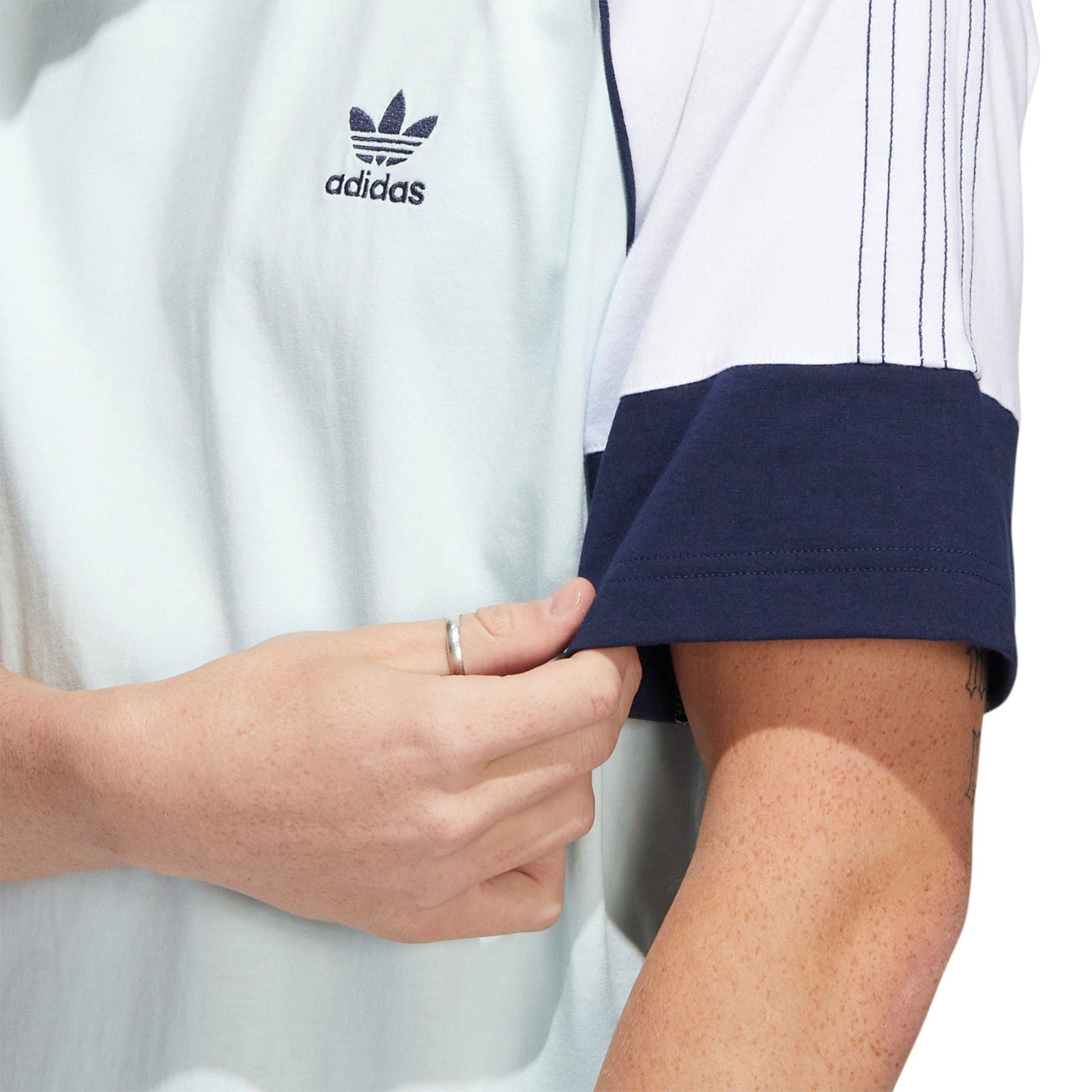 adidas Originals SST Superstar T-Shirt - Almost Blue / White - ViaductClothing - -