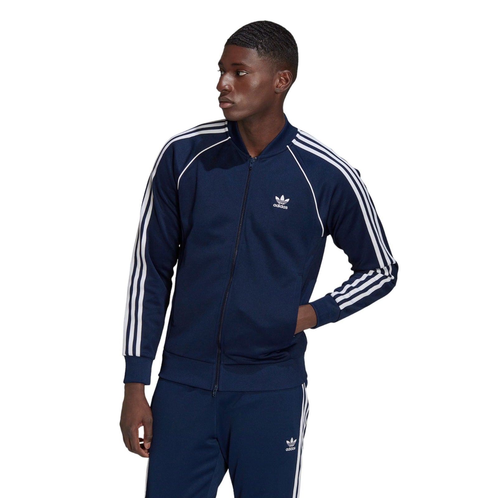 adidas Originals SST Superstar Track Top - Night Indigo / White - ViaductClothing - -