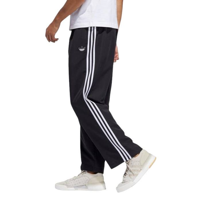 adidas Originals Straight 3 Stripe Track Pants Black White ViaductClothing