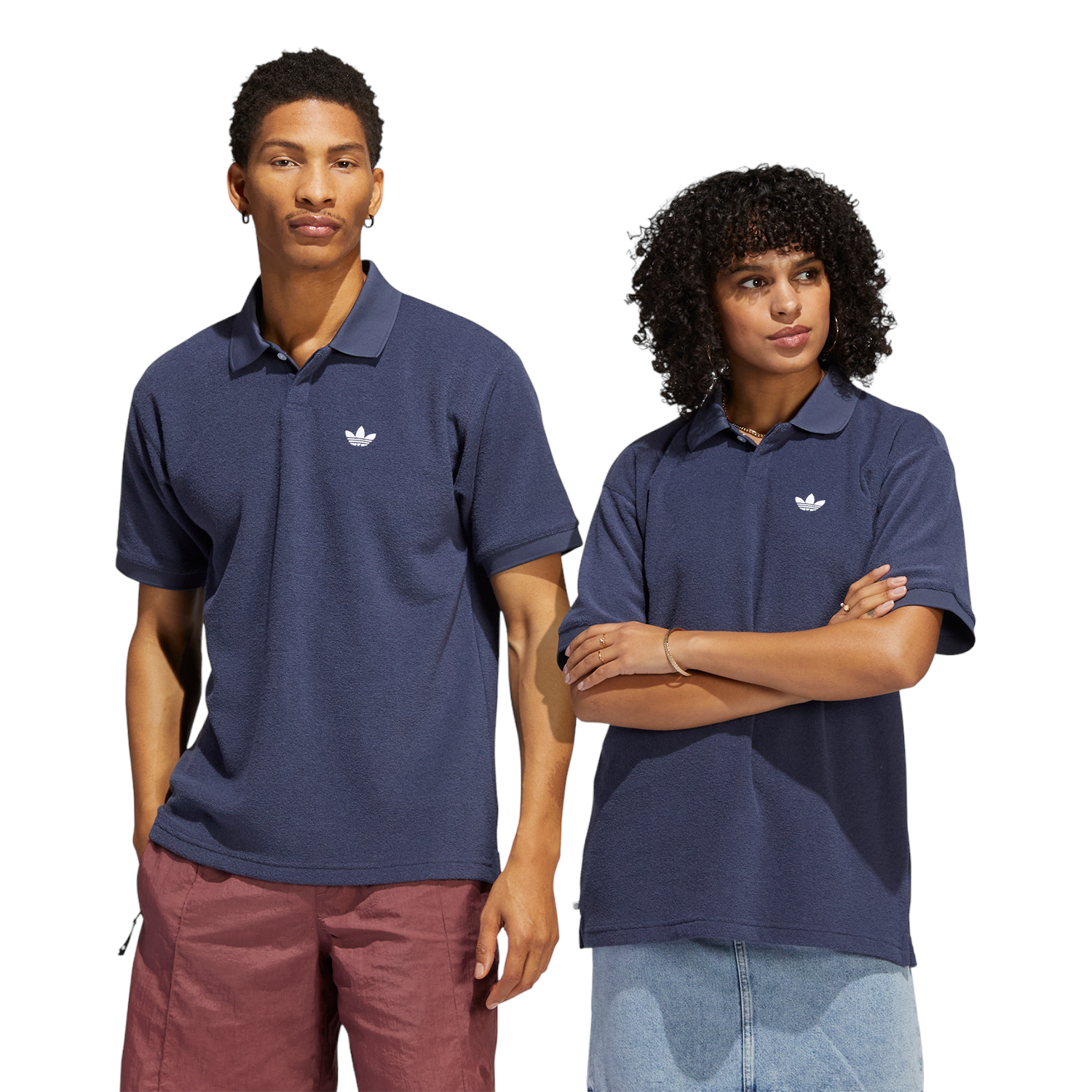 adidas Originals Unisex Tennis Polo - Navy / White - ViaductClothing - -