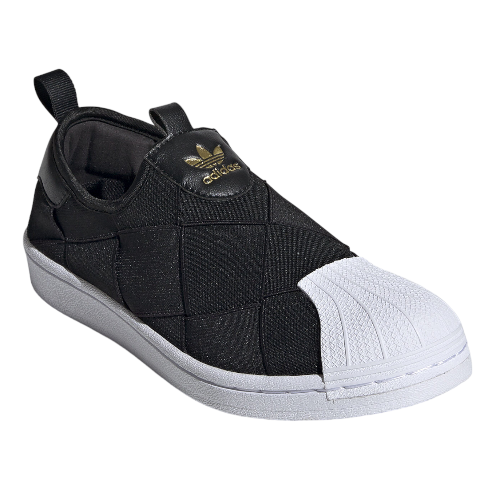 adidas Originals Womens Superstar Slip-on Shoes - Black / White - ViaductClothing - -
