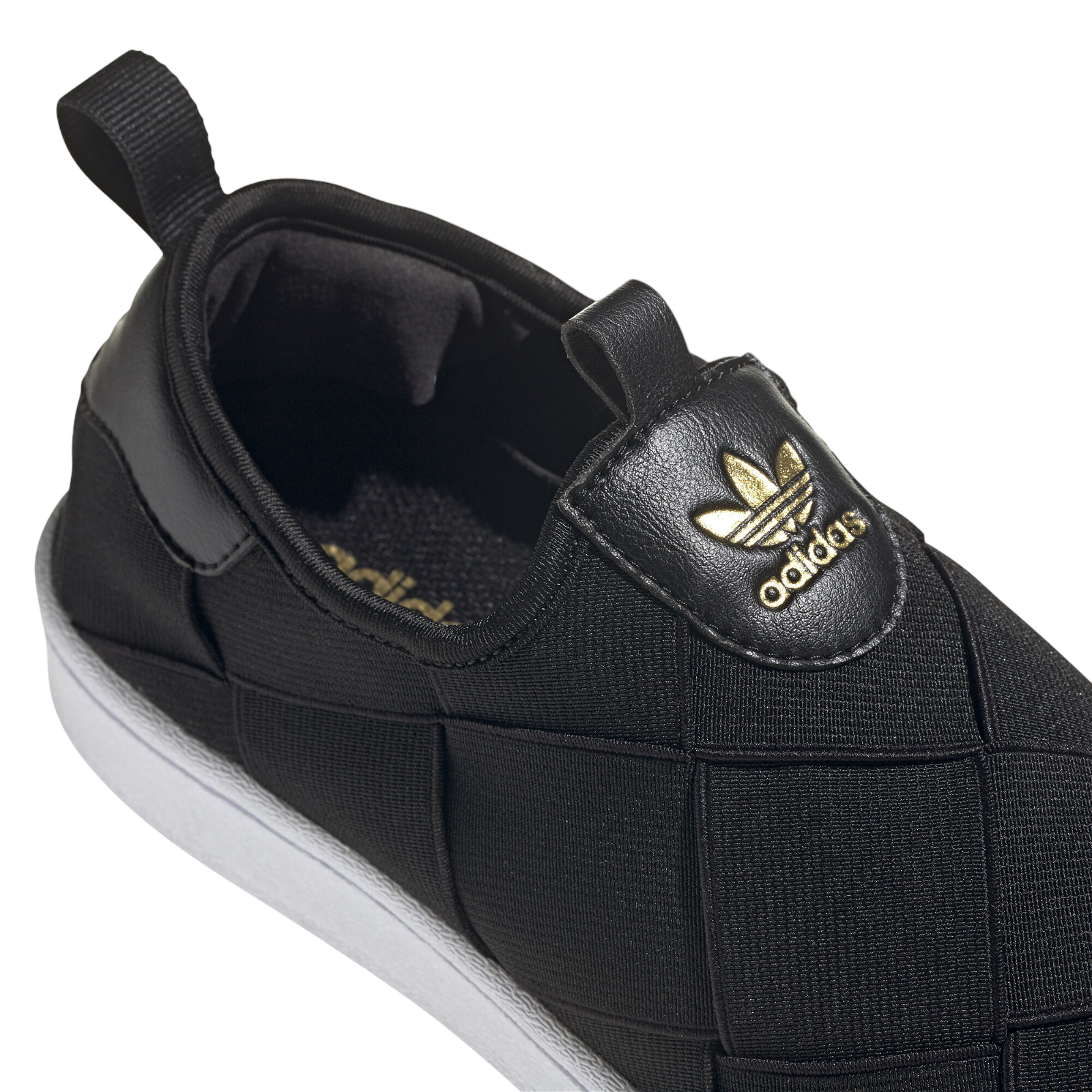 adidas Originals Womens Superstar Slip-on Shoes - Black / White - ViaductClothing - -