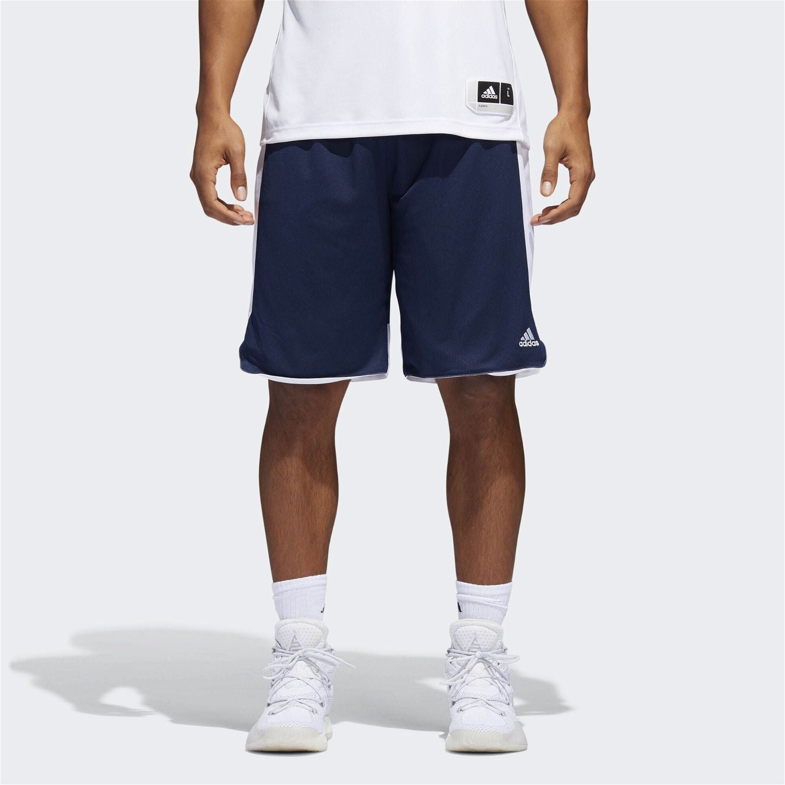 adidas Reversible Crazy Explosive Short - Navy/White - ViaductClothing - -