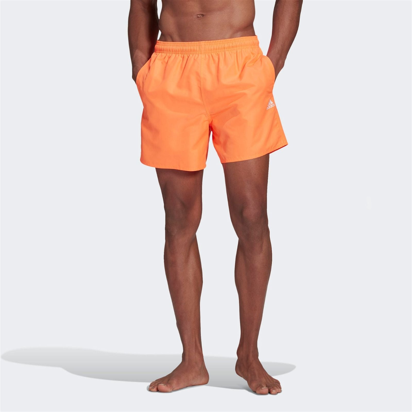 adidas Solid Swim Shorts - Orange / White - ViaductClothing - -