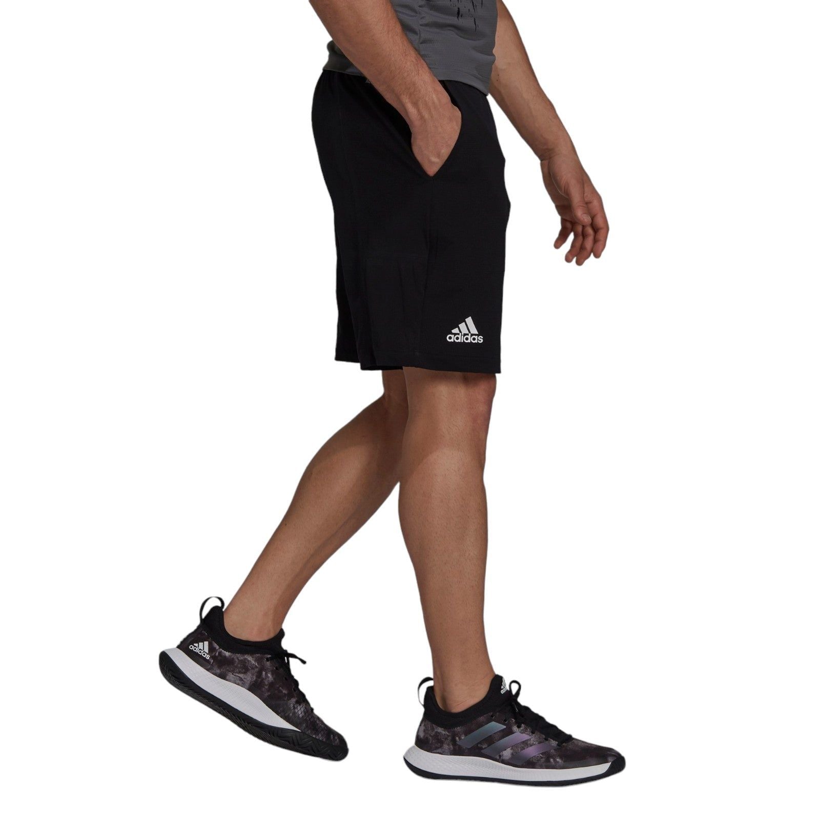 adidas Tennis Ergo 7-Inch Shorts - Black / White - ViaductClothing - -