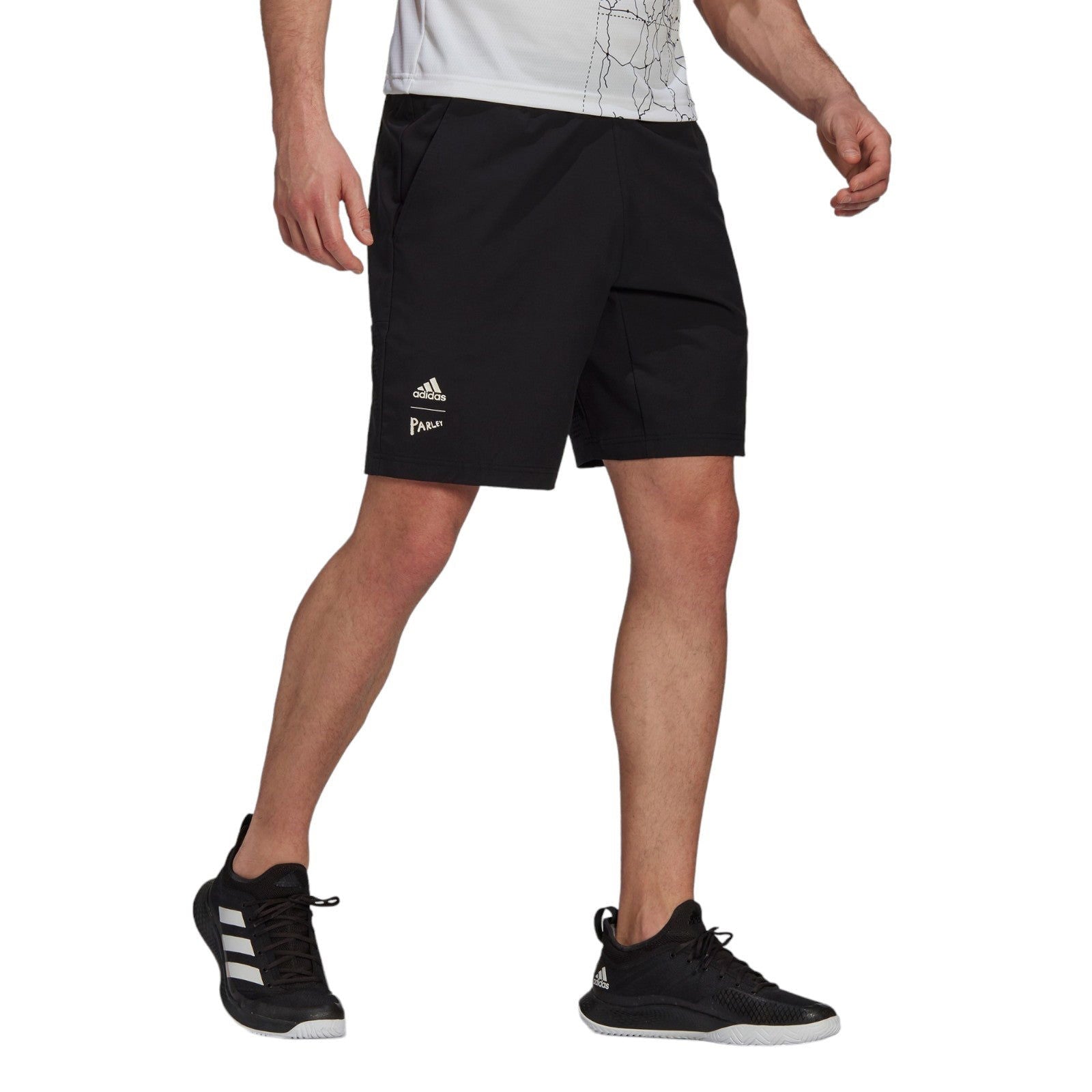 adidas Tennis Parley Ergo Shorts - Black / White - ViaductClothing - -