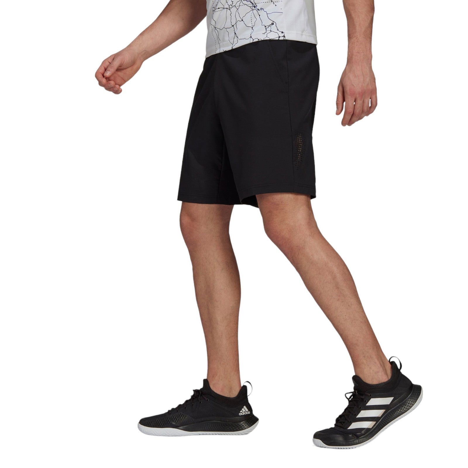 adidas Tennis Parley Ergo Shorts - Black / White - ViaductClothing - -