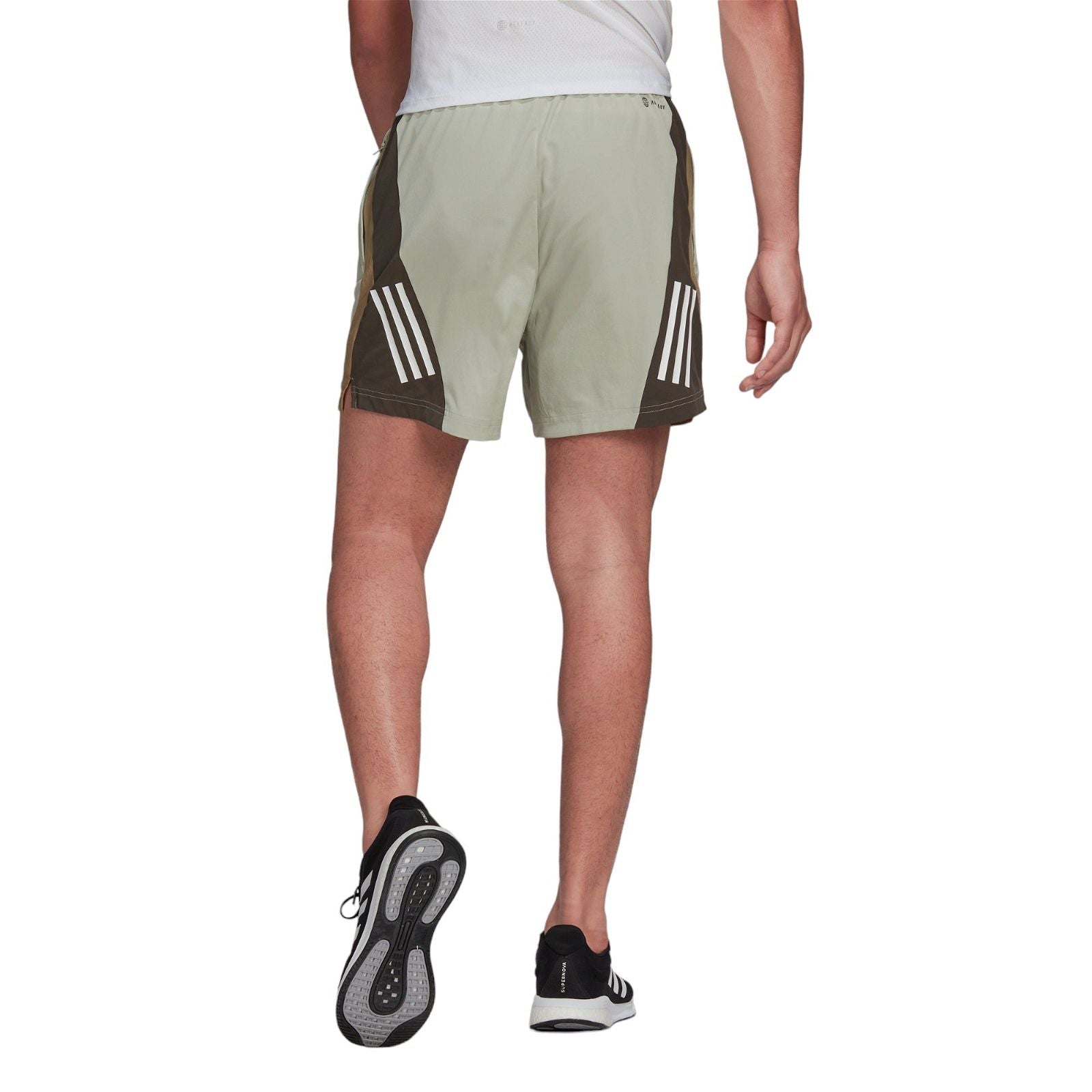 adidas Training Shorts AEROREADY Retro Vibes - Halo Green / Hemp / White - ViaductClothing - -