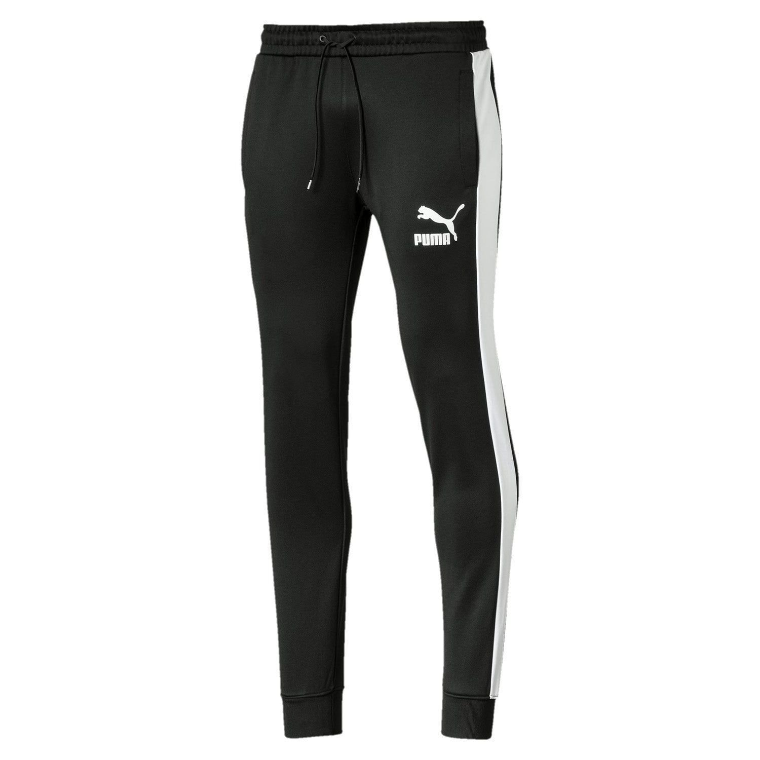 Puma Iconic T7 Track Pants Bottoms - Black/White - ViaductClothing - -