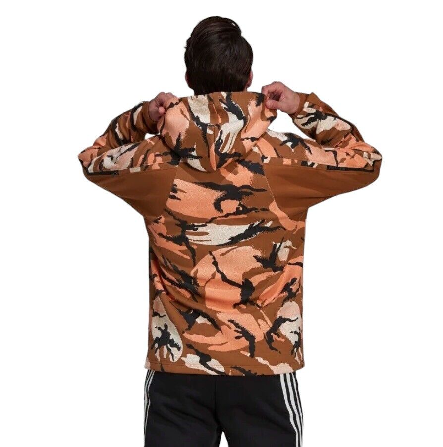 adidas Sportswear Desert Camo AOP Hoodie - Multicolor/Wild Brown - ViaductClothing - -
