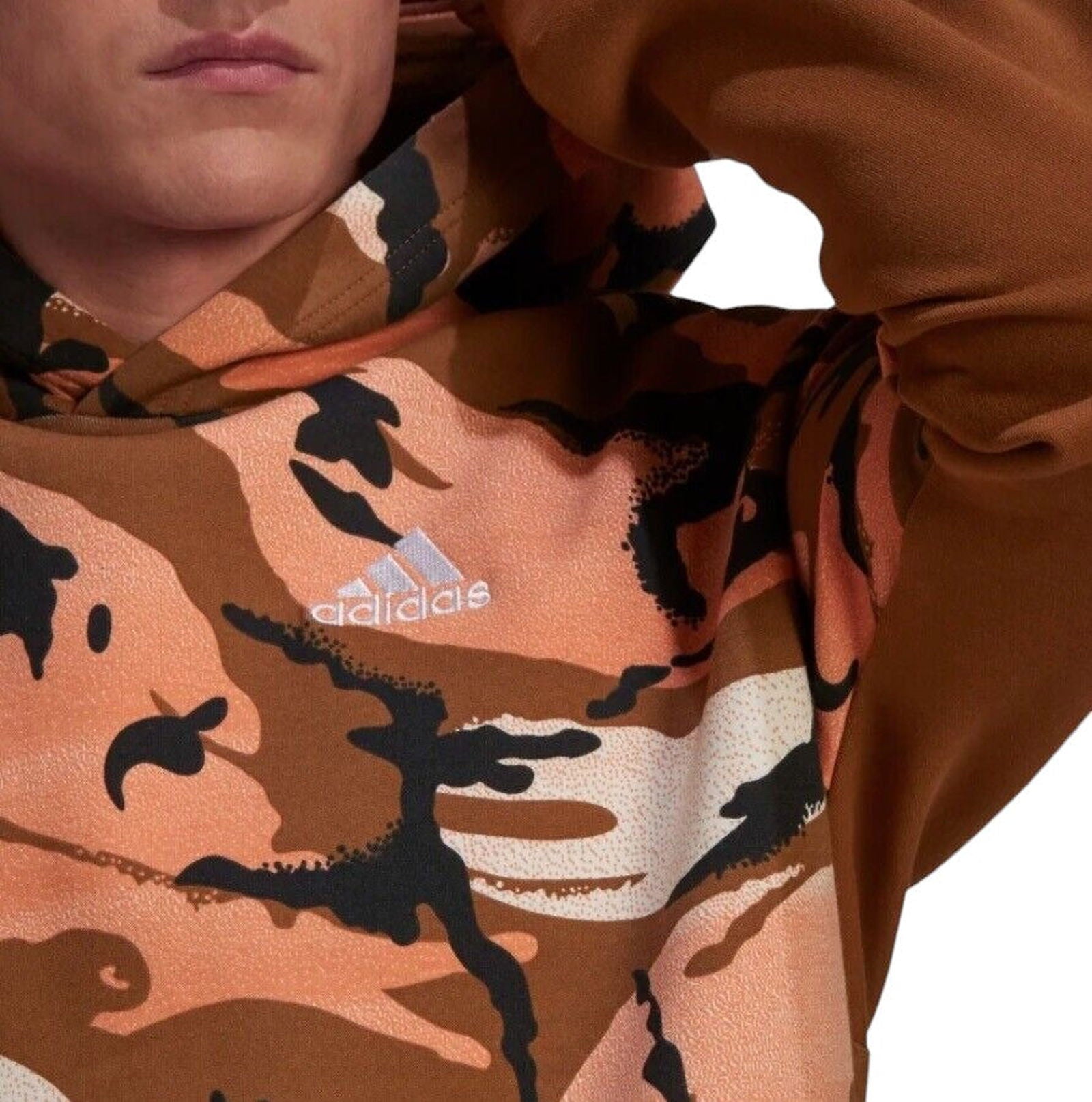 adidas Sportswear Desert Camo AOP Hoodie - Multicolor/Wild Brown - ViaductClothing - -