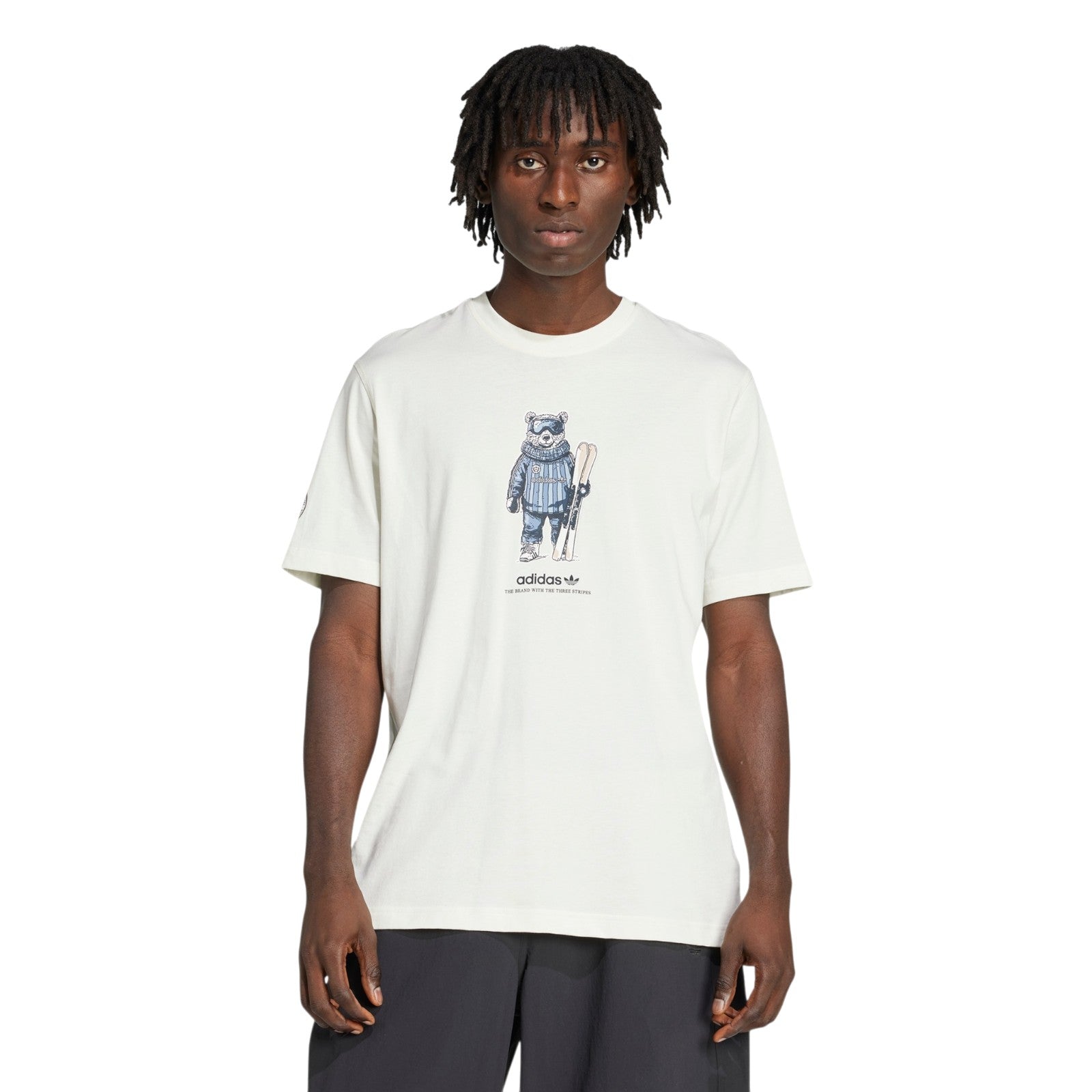 adidas Originals Men's Winter Sports Ski Bear Graphic T-Shirt - White