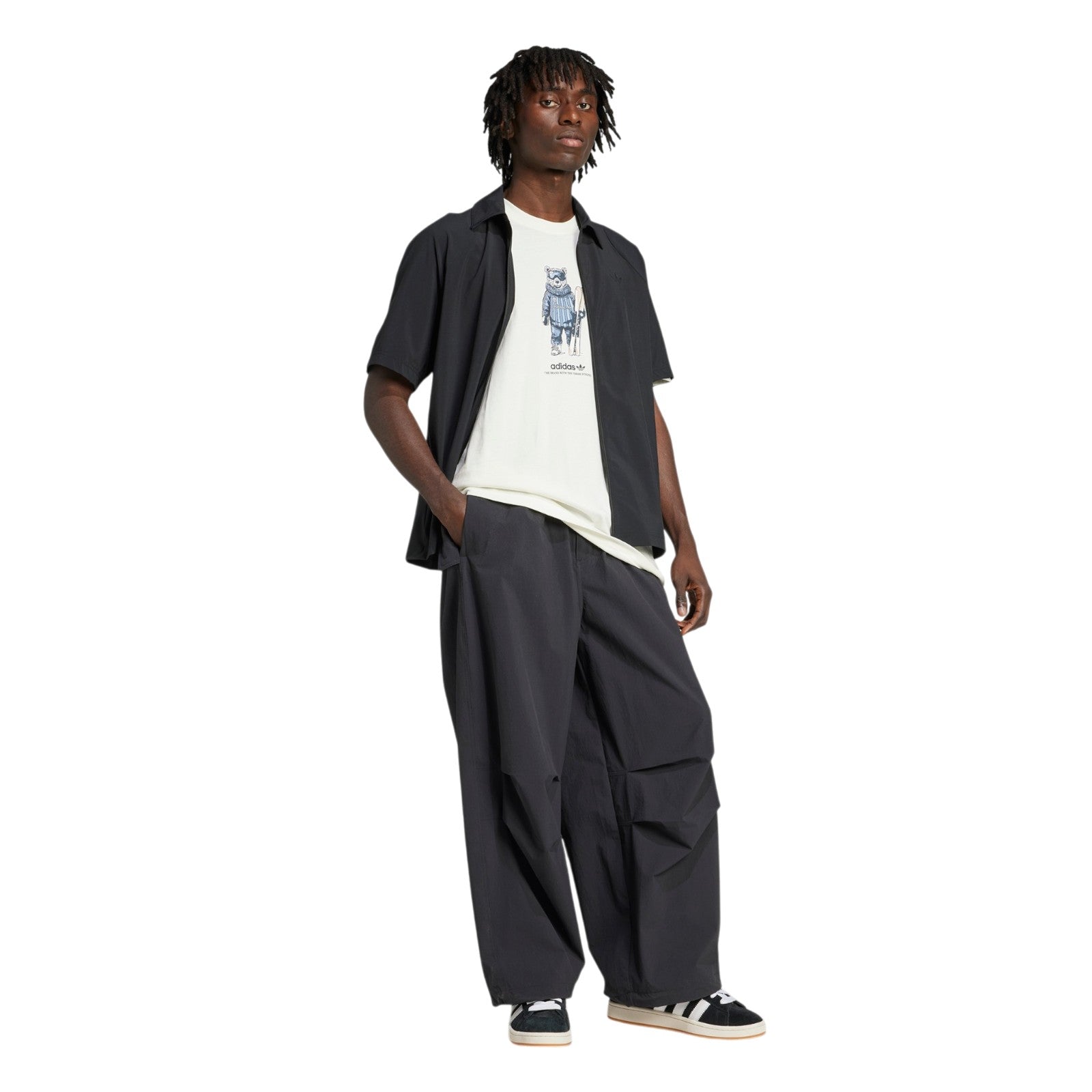 adidas Originals Men's Winter Sports Ski Bear Graphic T-Shirt - White