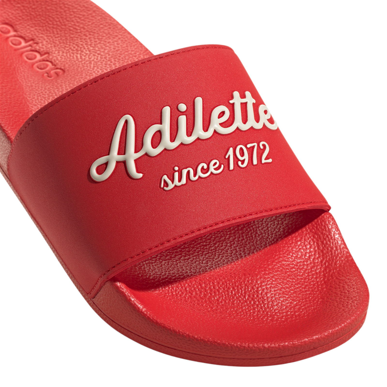adidas Adilette Shower Slides - Vivid Red / Wonder White - ViaductClothing - -