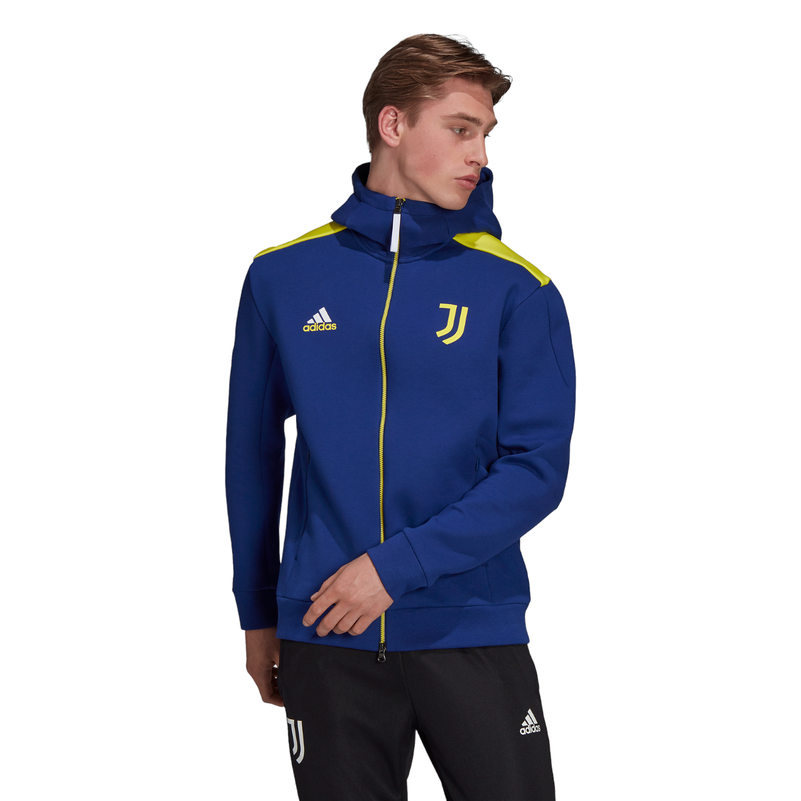 adidas Juventus ZNE Football Jacket - Blue / Yellow - ViaductClothing - -