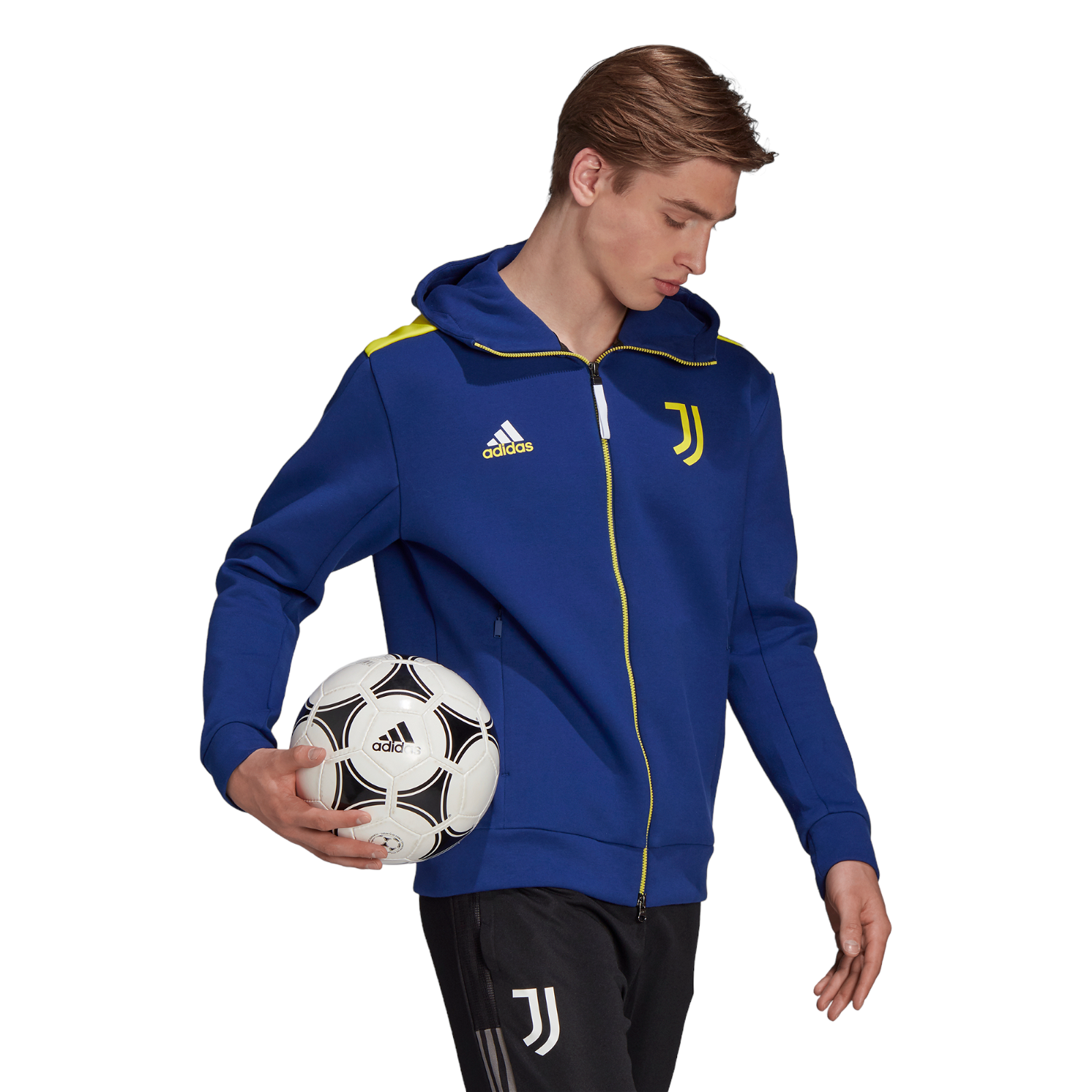 adidas Juventus ZNE Football Jacket - Blue / Yellow - ViaductClothing - -