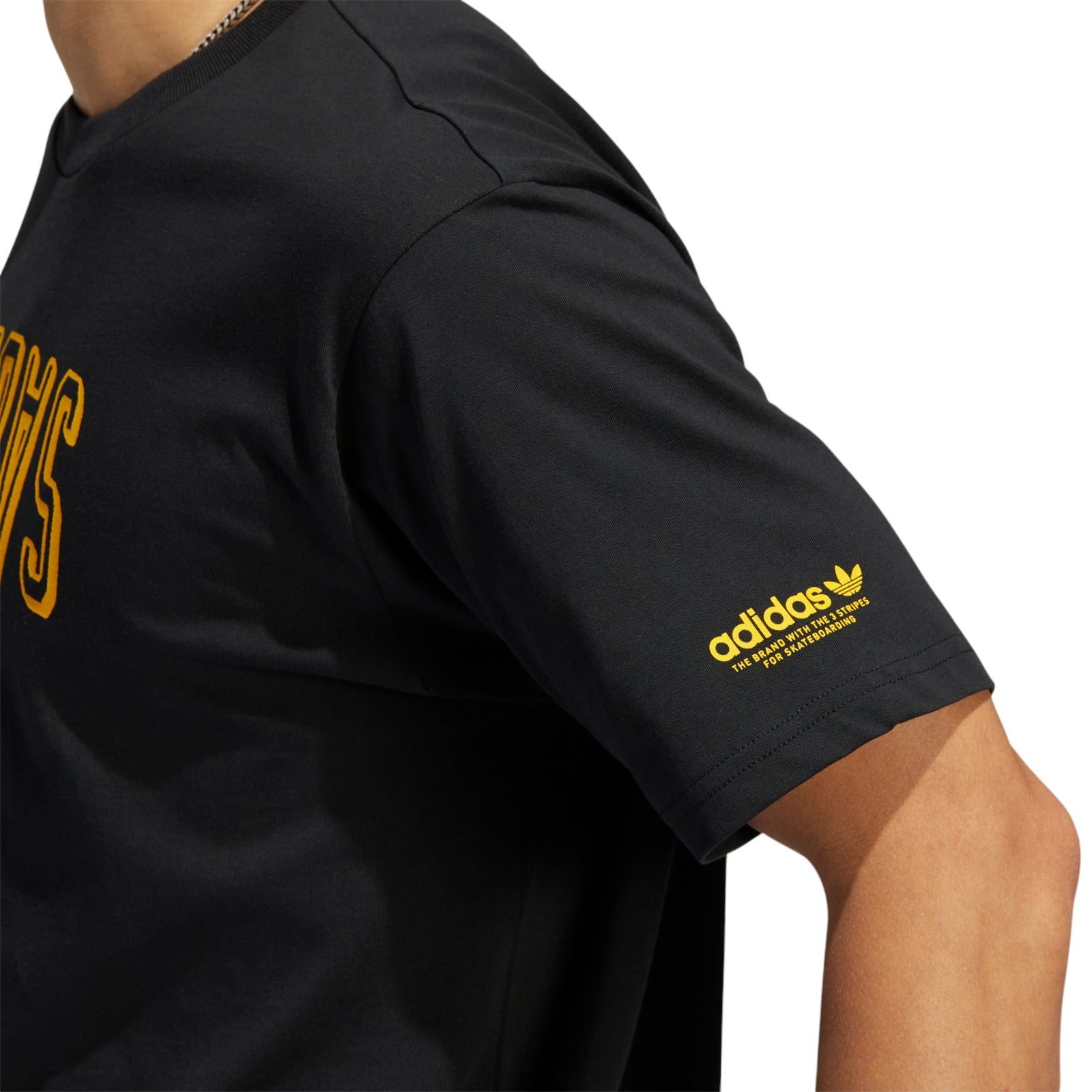 adidas Originals Unisex 4.0 Flipped Adi Skateboarding Tee - Black / Yellow - ViaductClothing - -