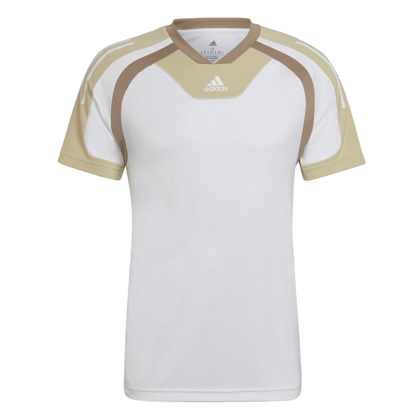 addias Retro AEROREADY Training Jersey Tee - White - ViaductClothing - -