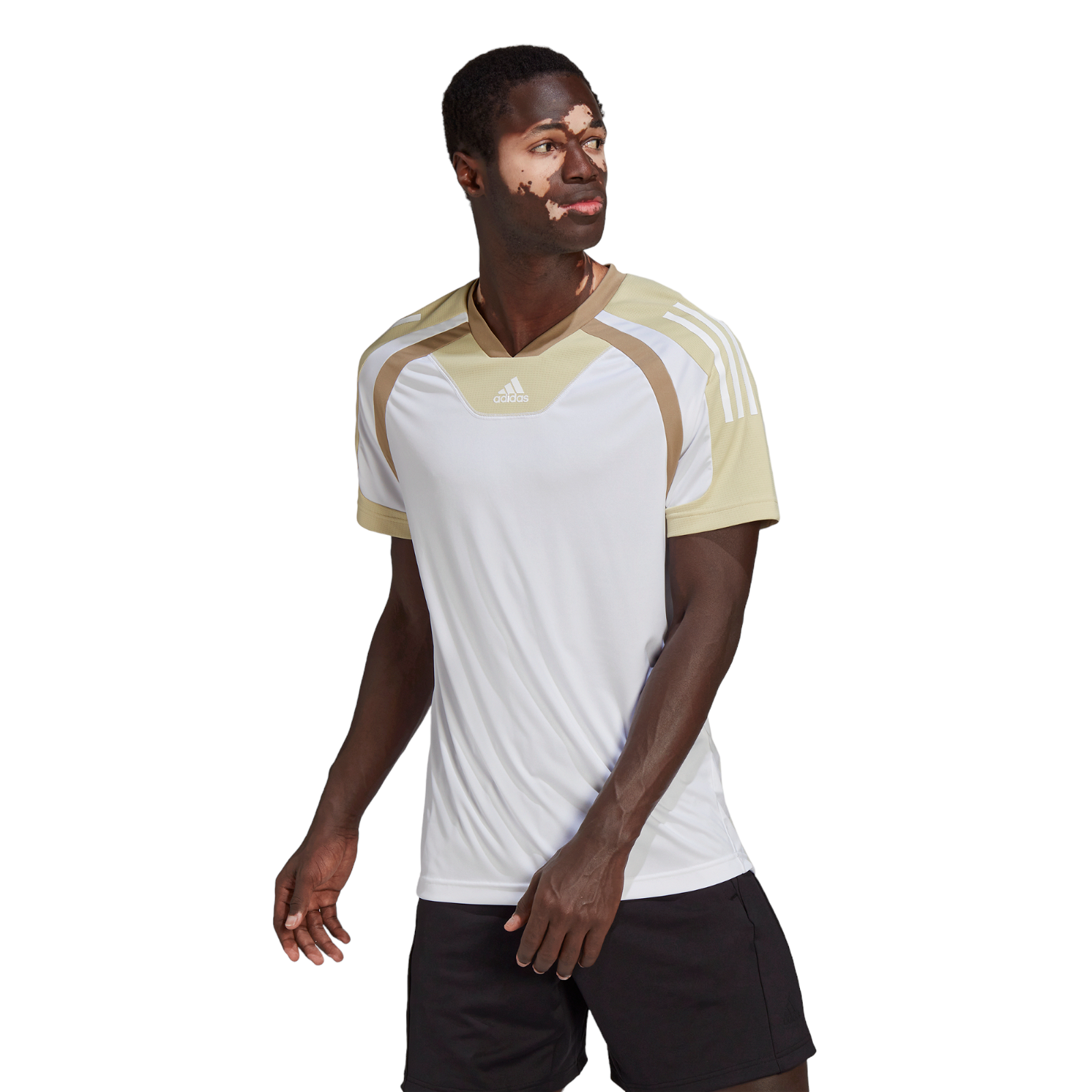 addias Retro AEROREADY Training Jersey Tee - White - ViaductClothing - -