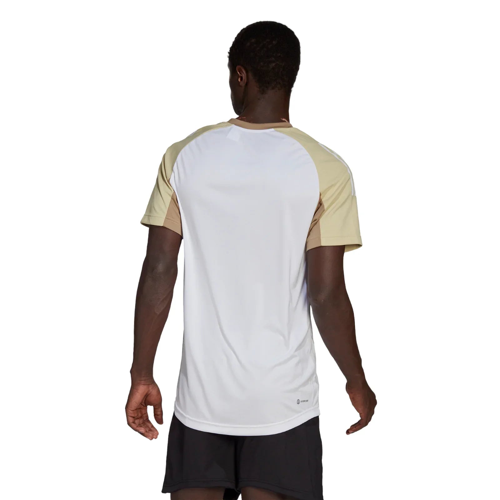 addias Retro AEROREADY Training Jersey Tee - White - ViaductClothing