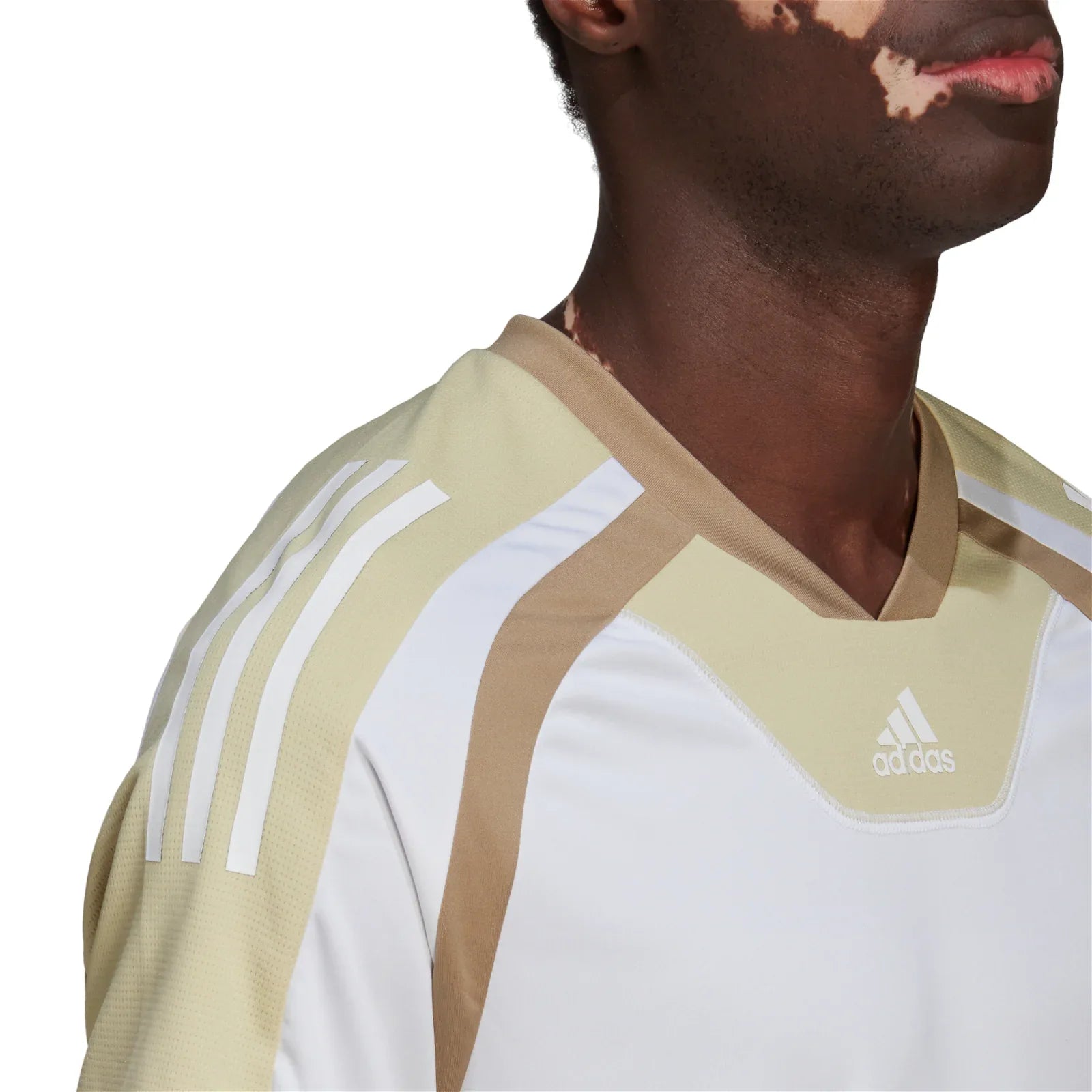 addias Retro AEROREADY Training Jersey Tee - White - ViaductClothing