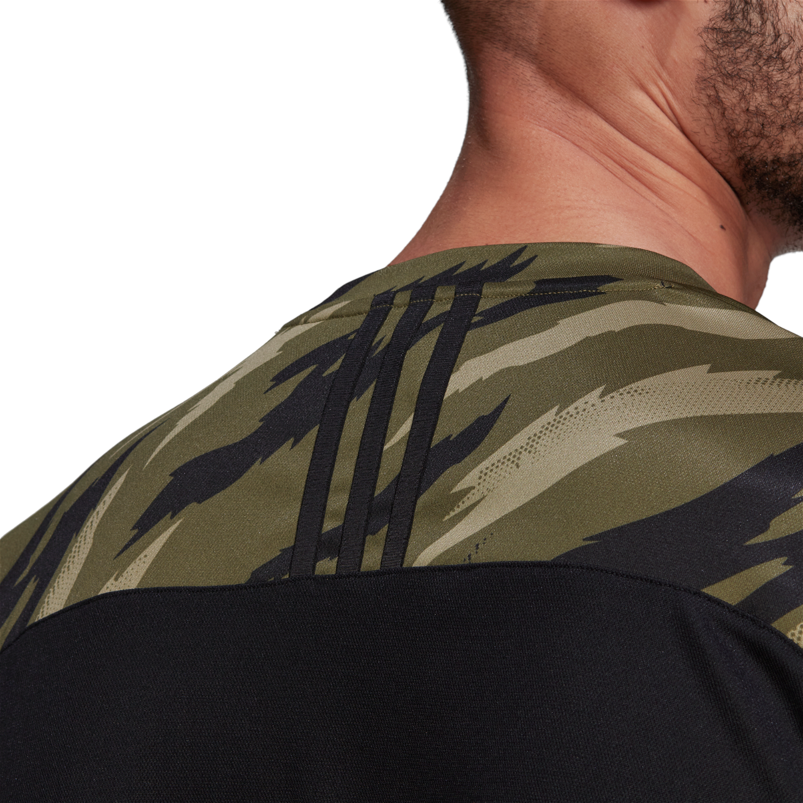 adidas AEROREADY Feelstrong Camo Sport Tee - Green - ViaductClothing - -