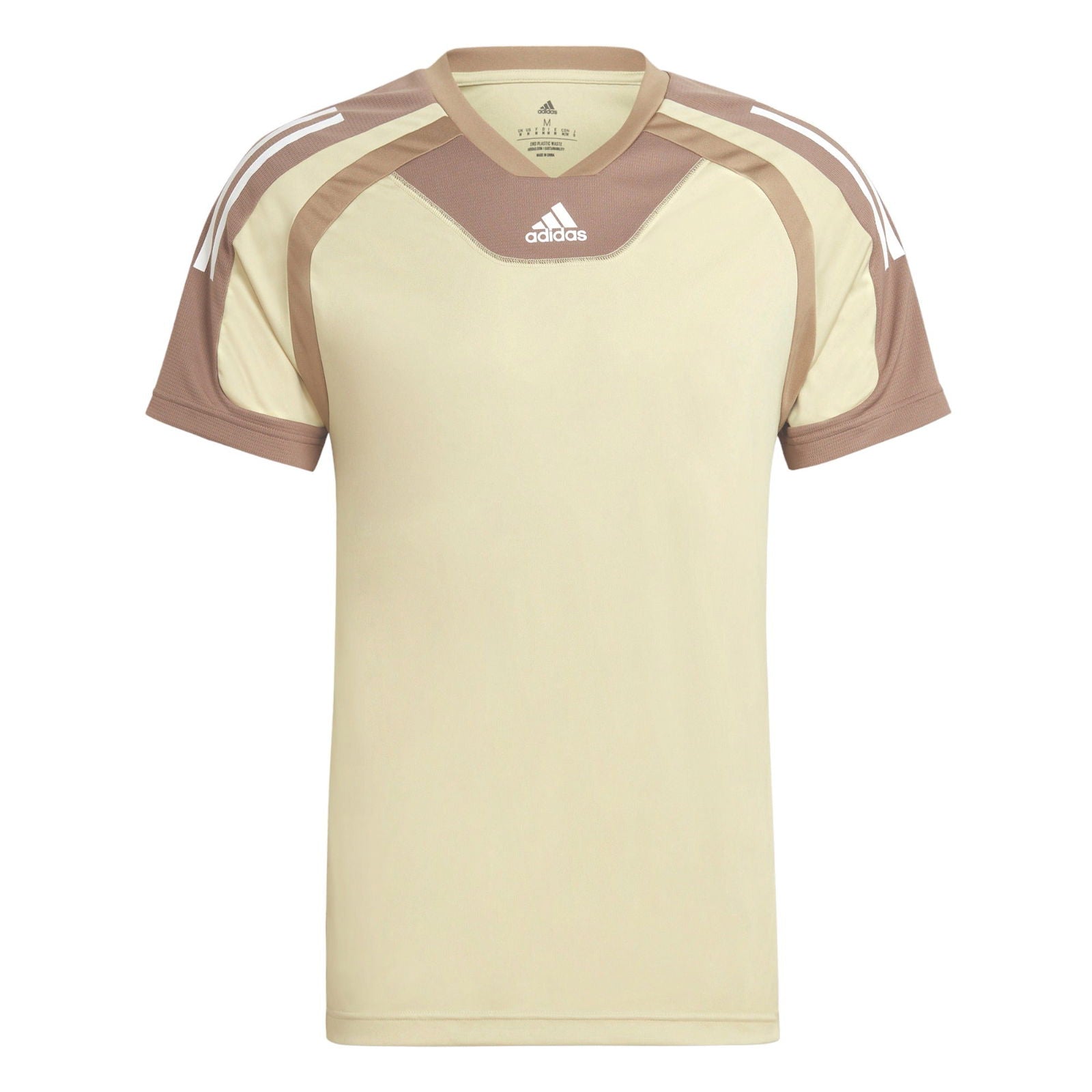 adidas AEROREADY Retro Training Tee - Beige - ViaductClothing - -