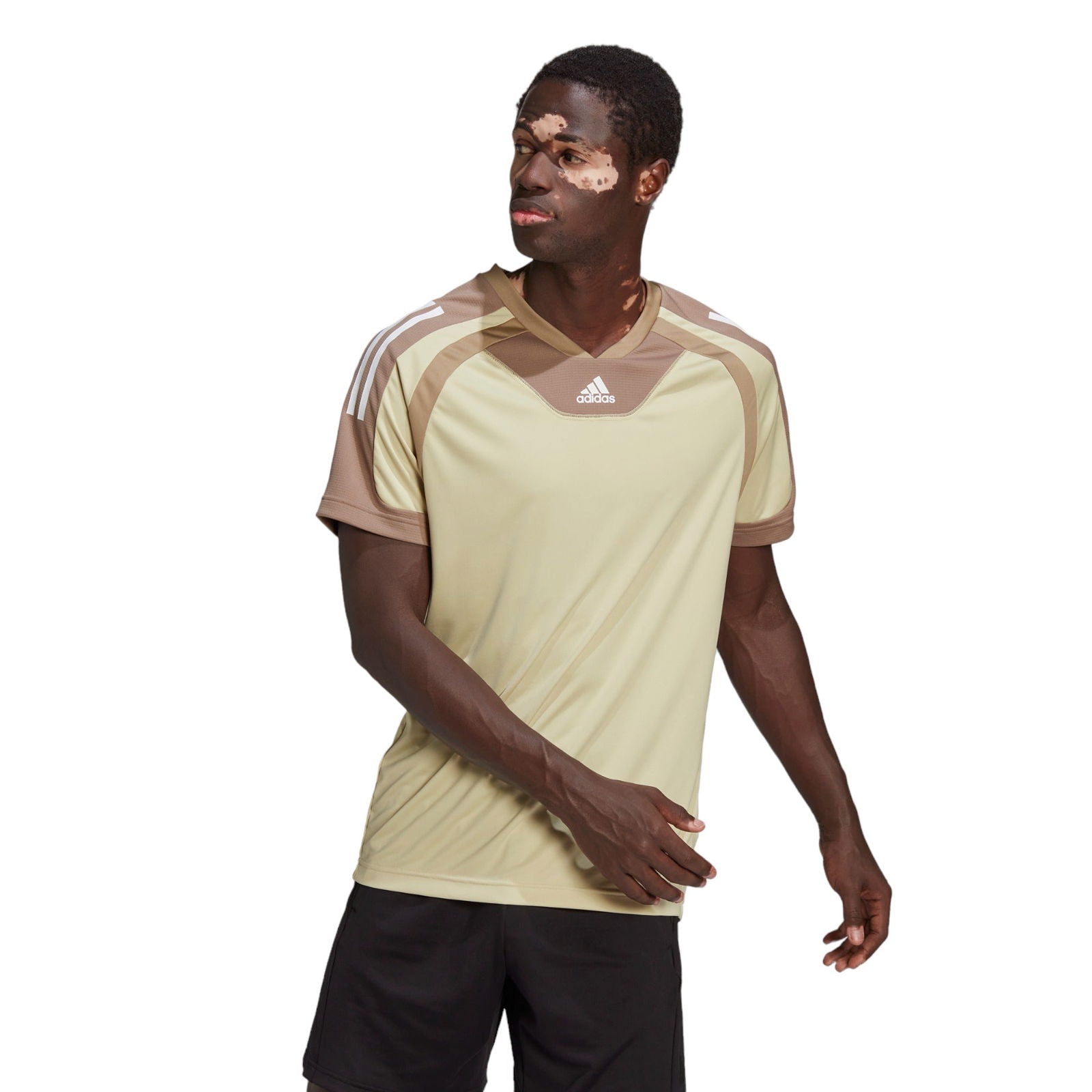 adidas AEROREADY Retro Training Tee - Beige - ViaductClothing - -