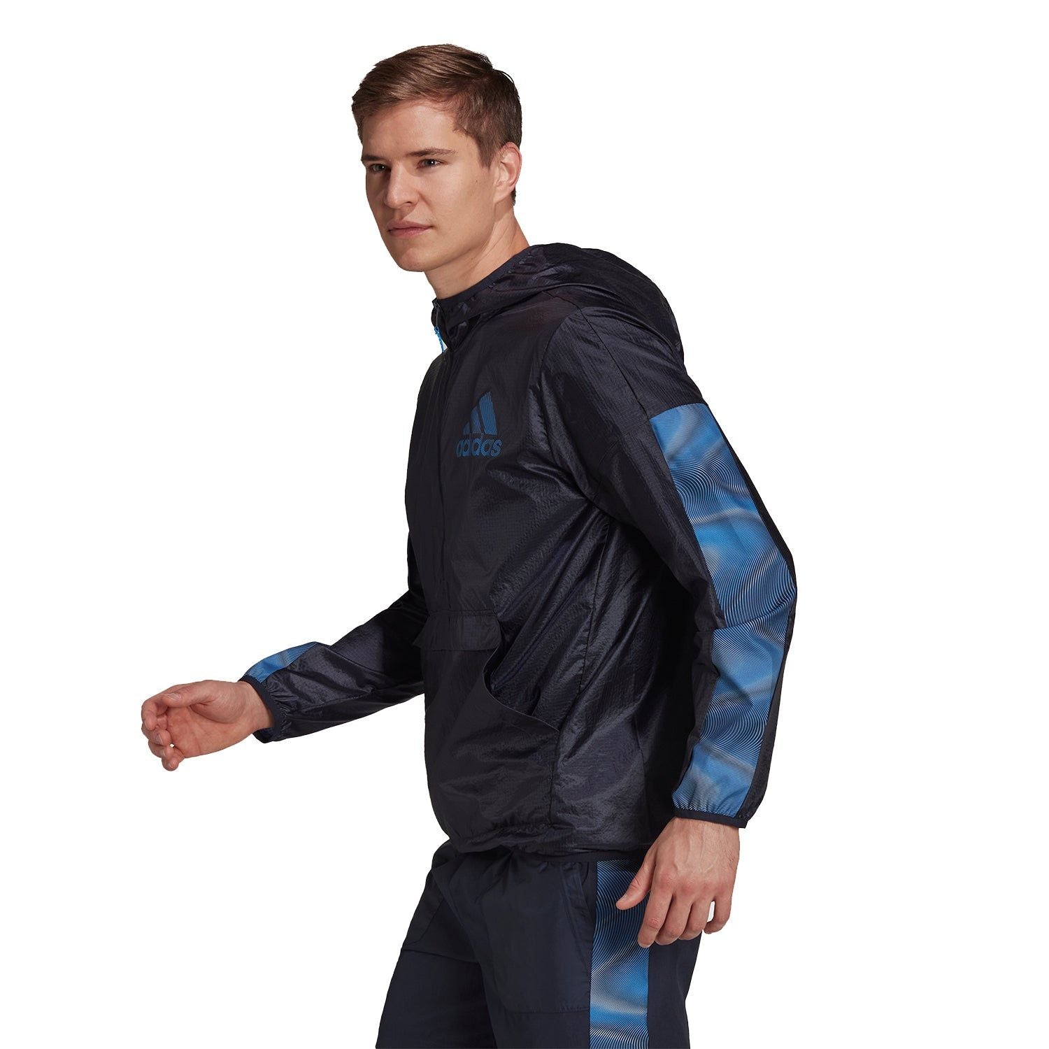 adidas AEROREADY Seasonals Sport Windbreaker - Legend Ink Navy - ViaductClothing - -