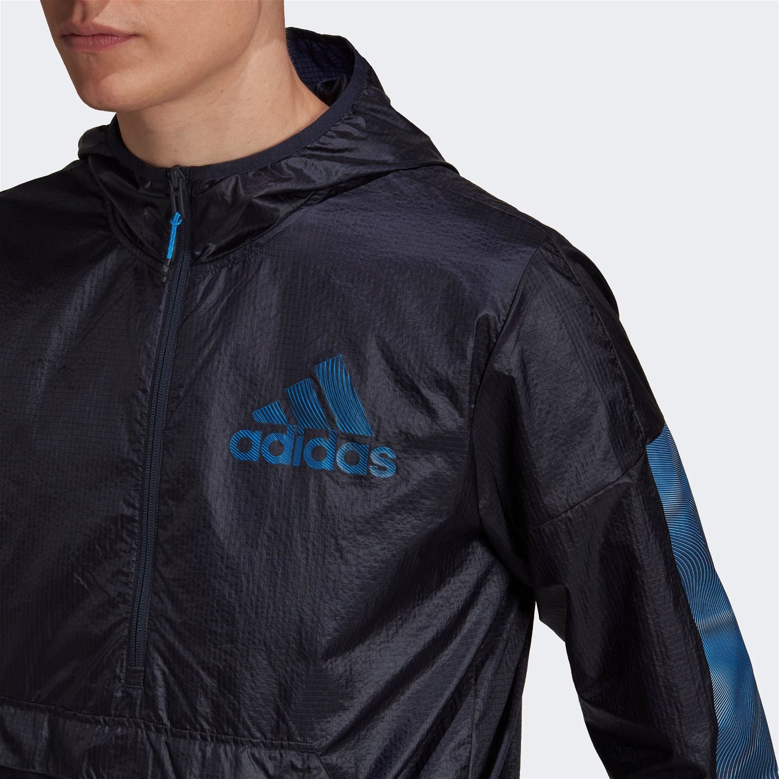 adidas AEROREADY Seasonals Sport Windbreaker - Legend Ink Navy - ViaductClothing - -