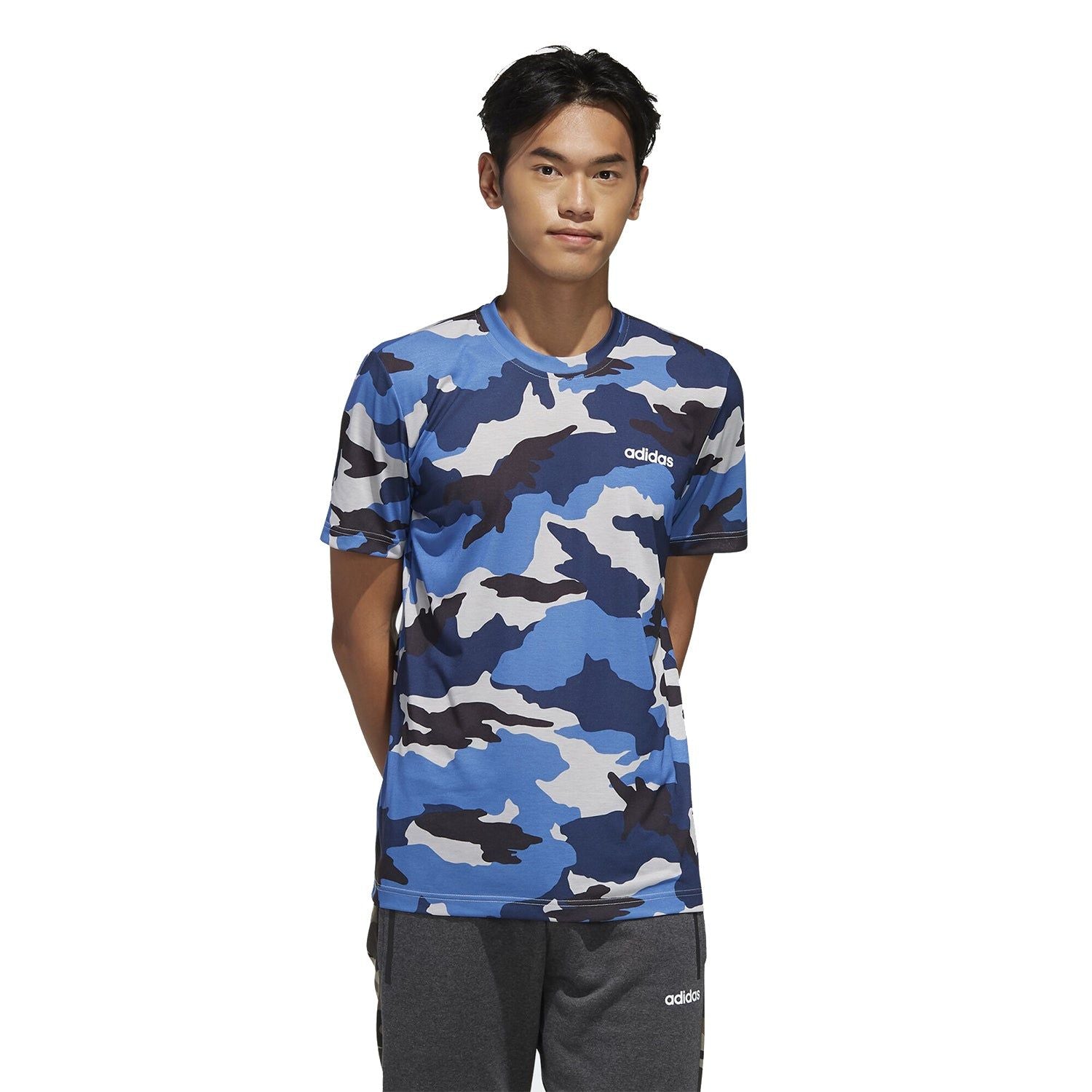 adidas AOP Camo Tee - Blue - ViaductClothing - -