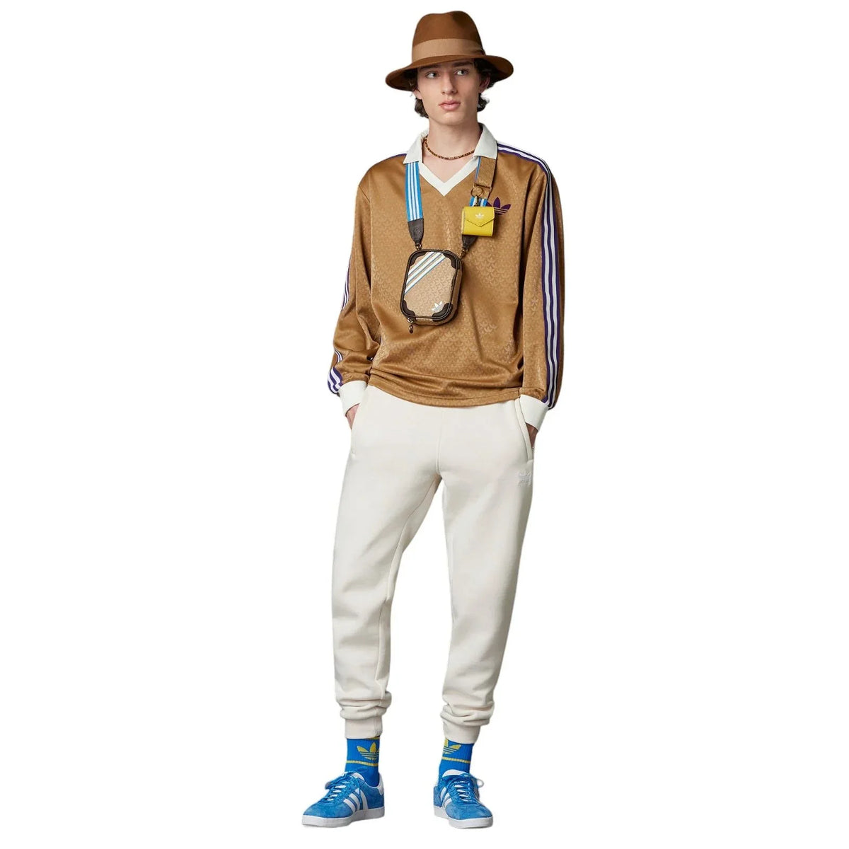 adidas Adicolor Heritage Now Vintage Long Sleeve Tee - Brown - ViaductClothing