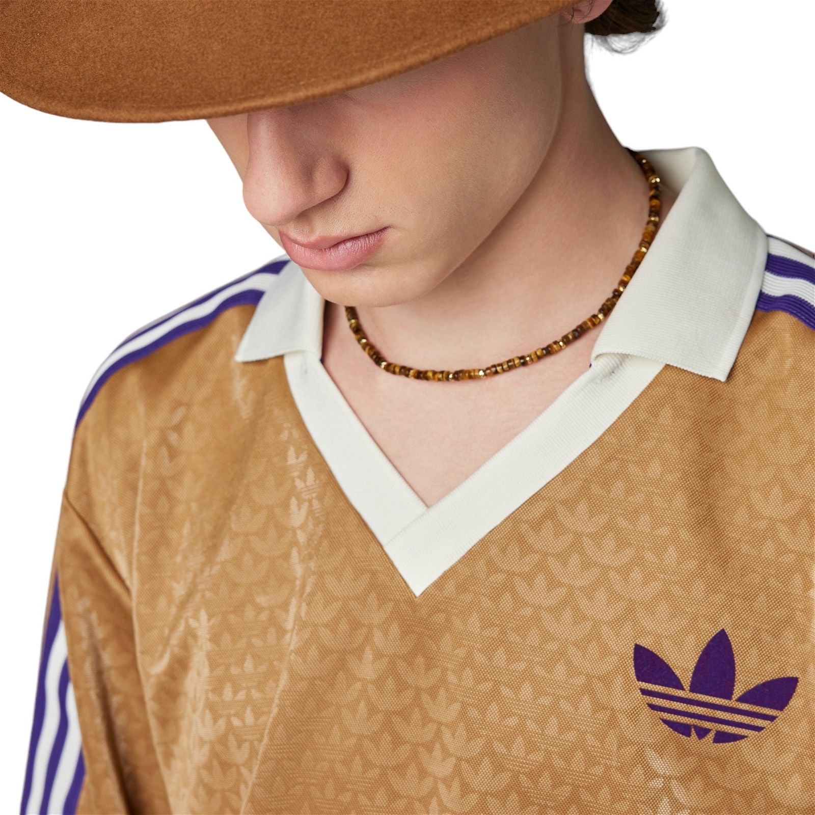 adidas Adicolor Heritage Now Vintage Long Sleeve Tee - Brown - ViaductClothing - -