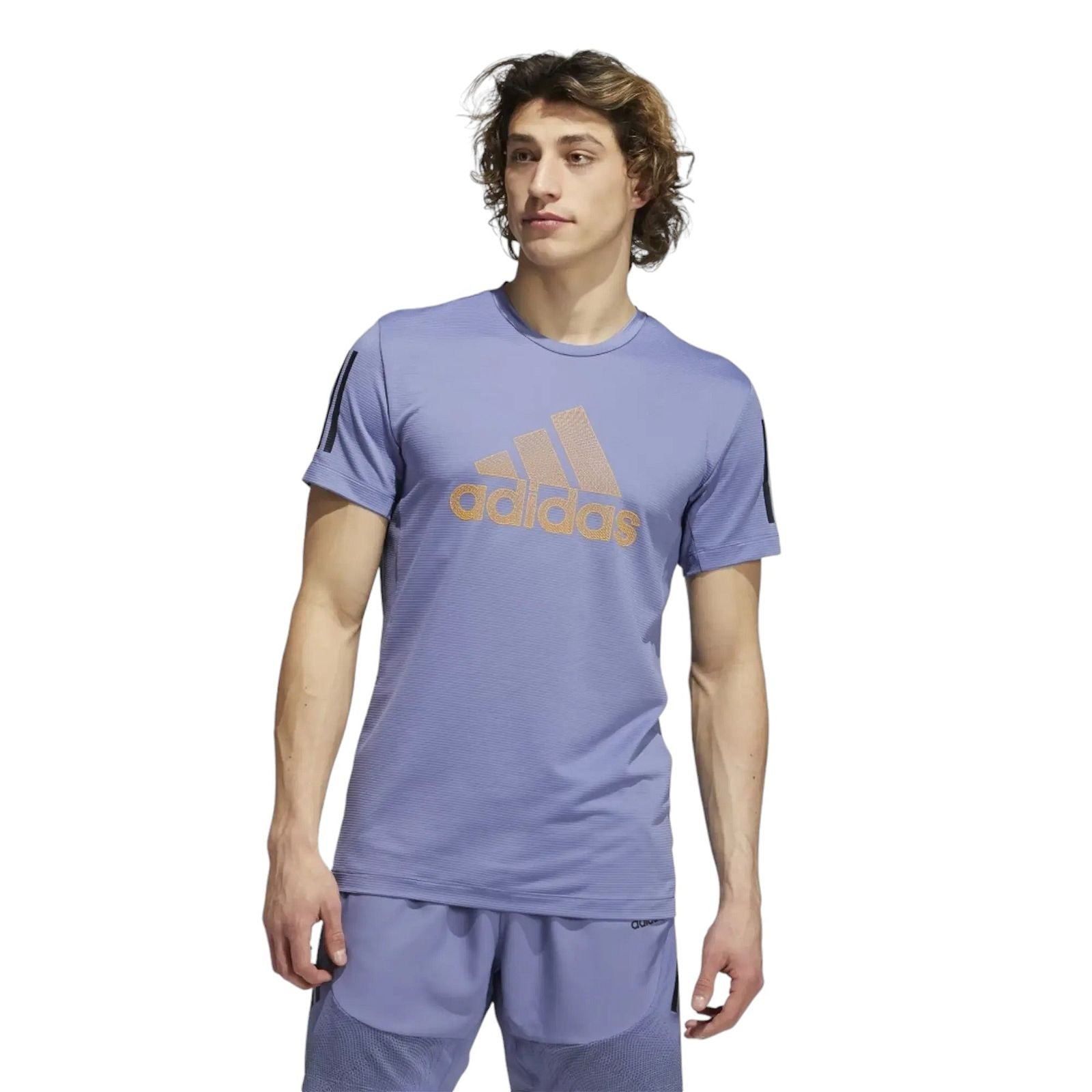 adidas Aeroknit Warrior Short Sleeve T-Shirt - Orbit Violet - ViaductClothing - -
