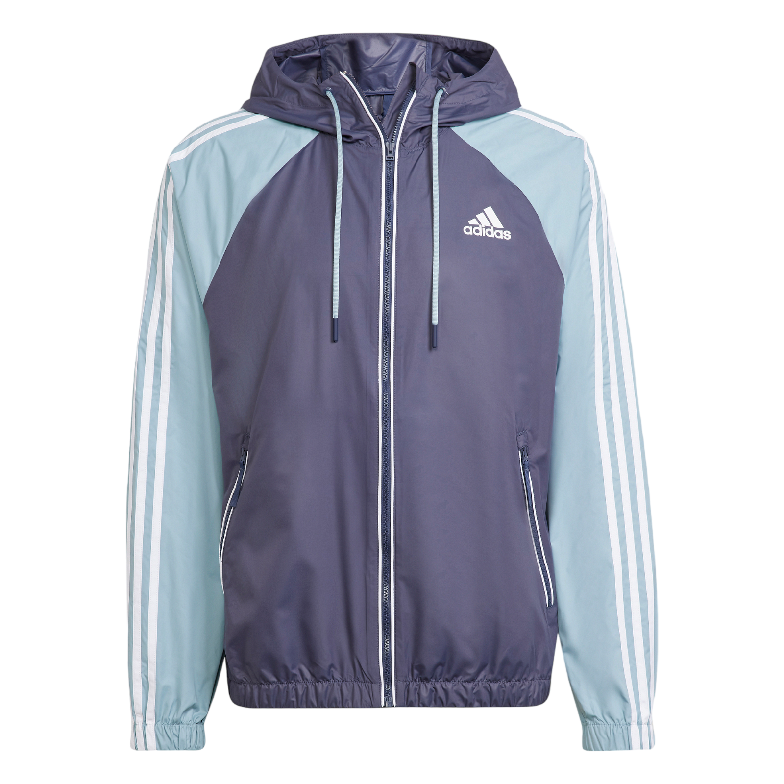 adidas BSC 3-Stripes Wind Jacket - Blue - ViaductClothing - -