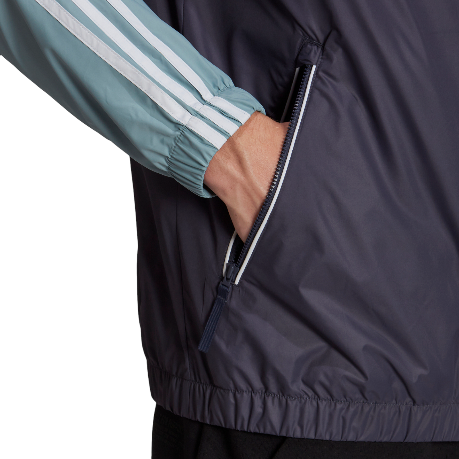 adidas BSC 3-Stripes Wind Jacket - Blue - ViaductClothing - -